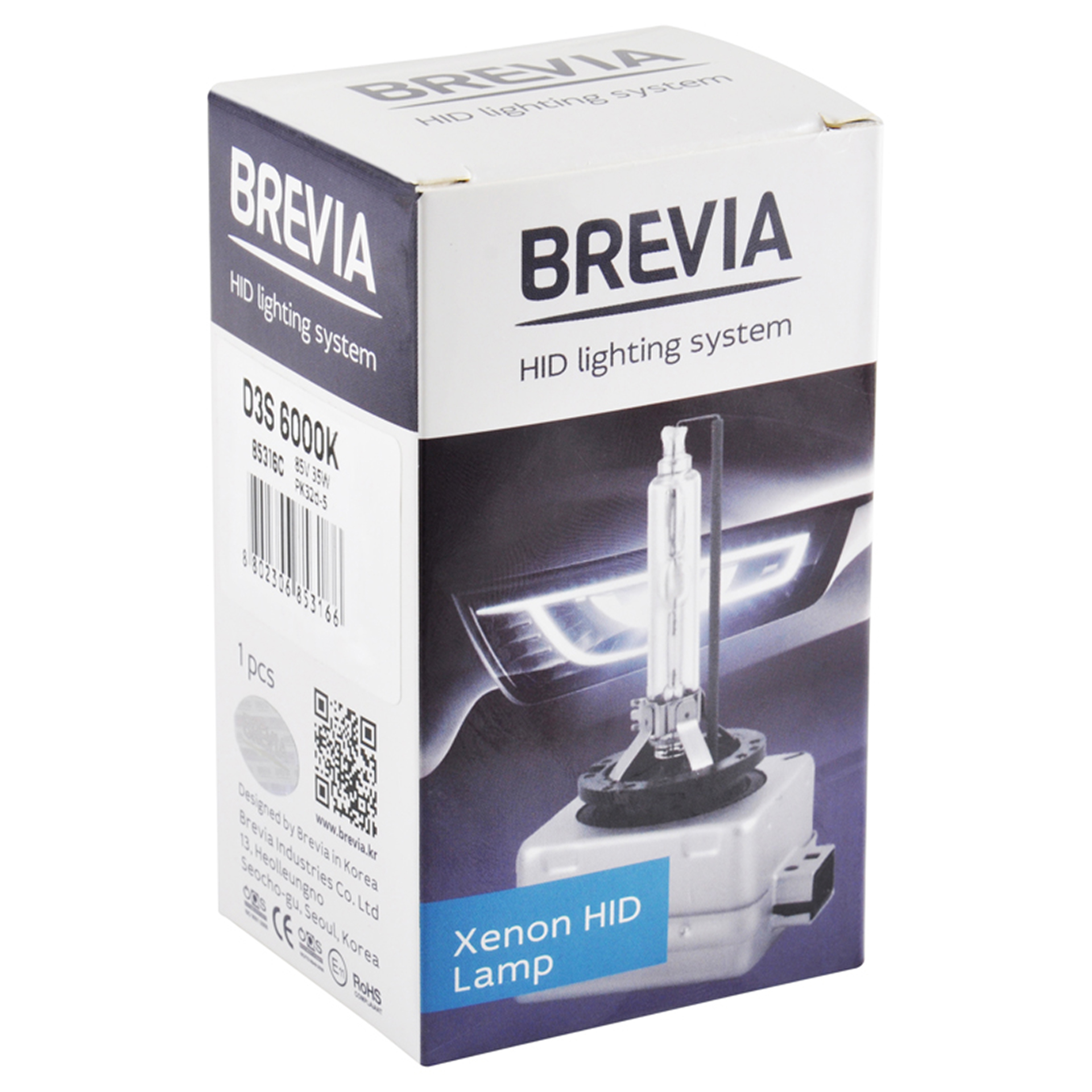 BREVIA Автолампа D3S,6000K,42V,35W PK32d-3, (1шт.) XENON1