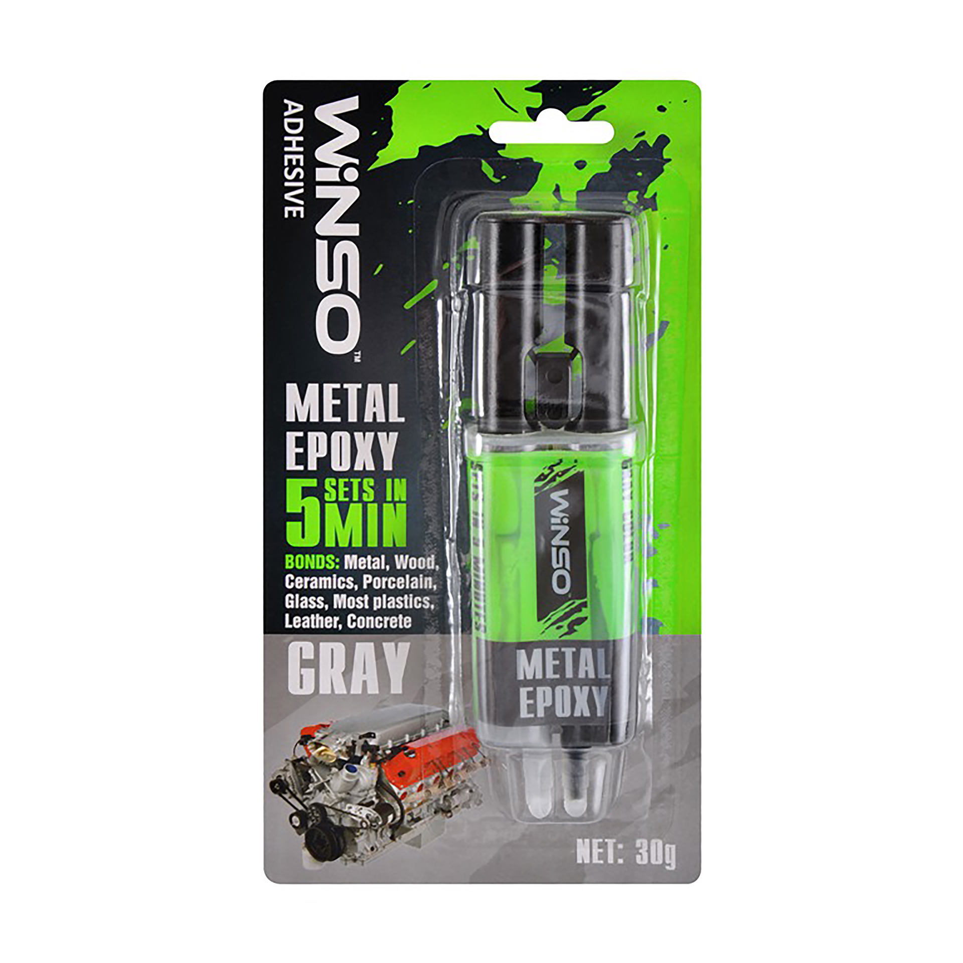 Двокомпонентний епоксидний клей, сірий, 30g (12/144шт.)1