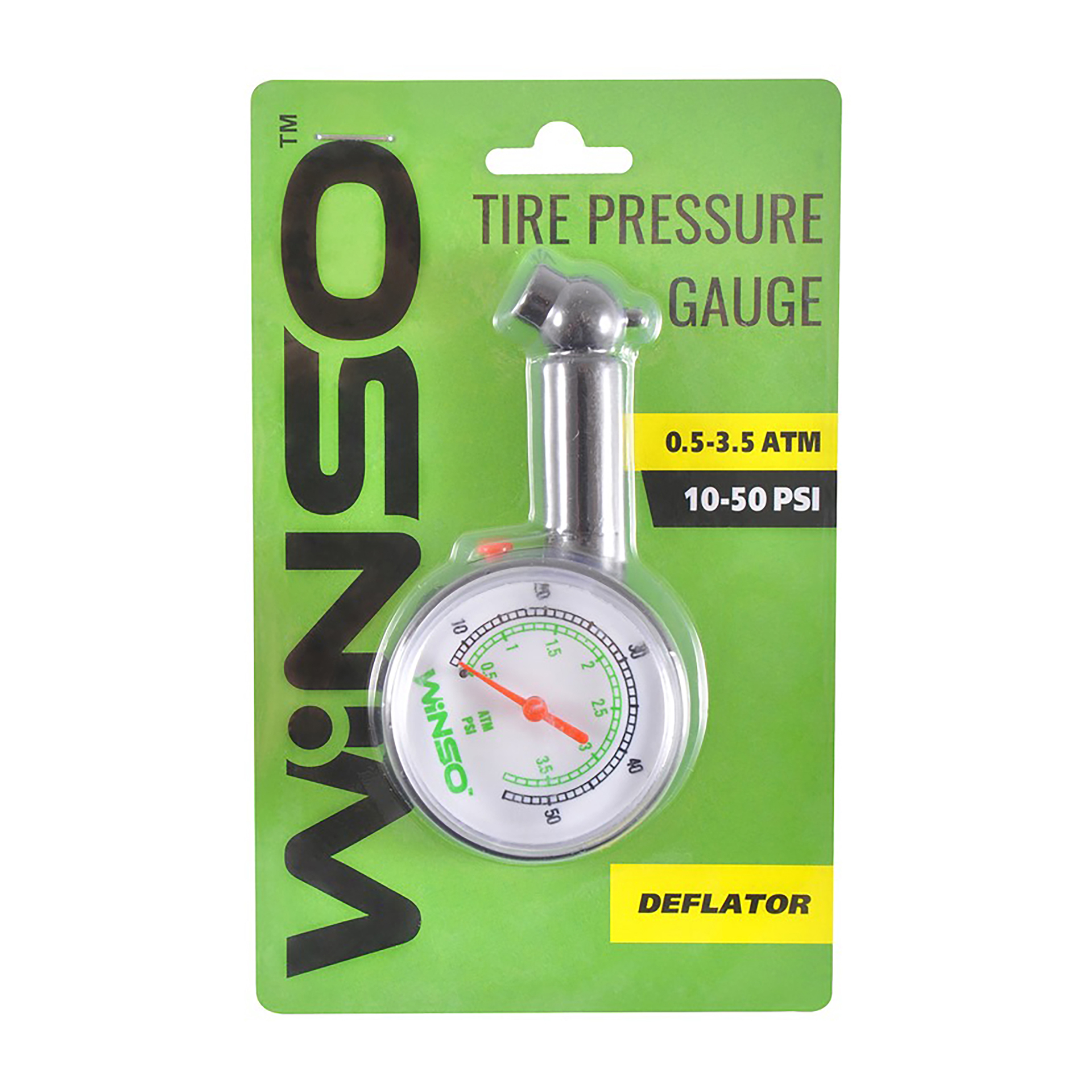 Манометр для шин автомобіля пластиковий, 3,5 atm (100/200шт.) WINSO1