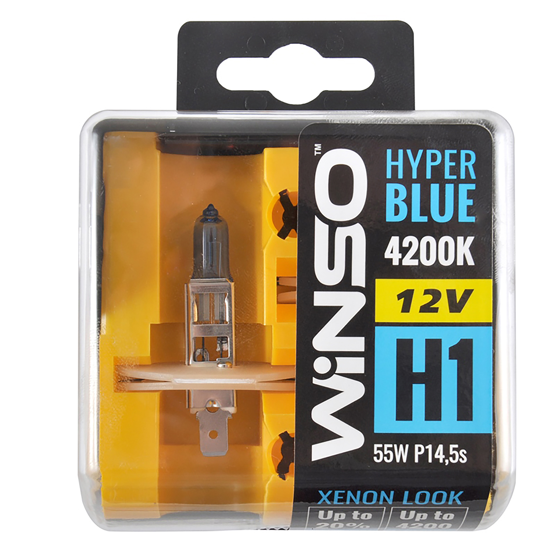 12V H1 HYPER BLUE 4200K 55W P14.5s SET WINSO1