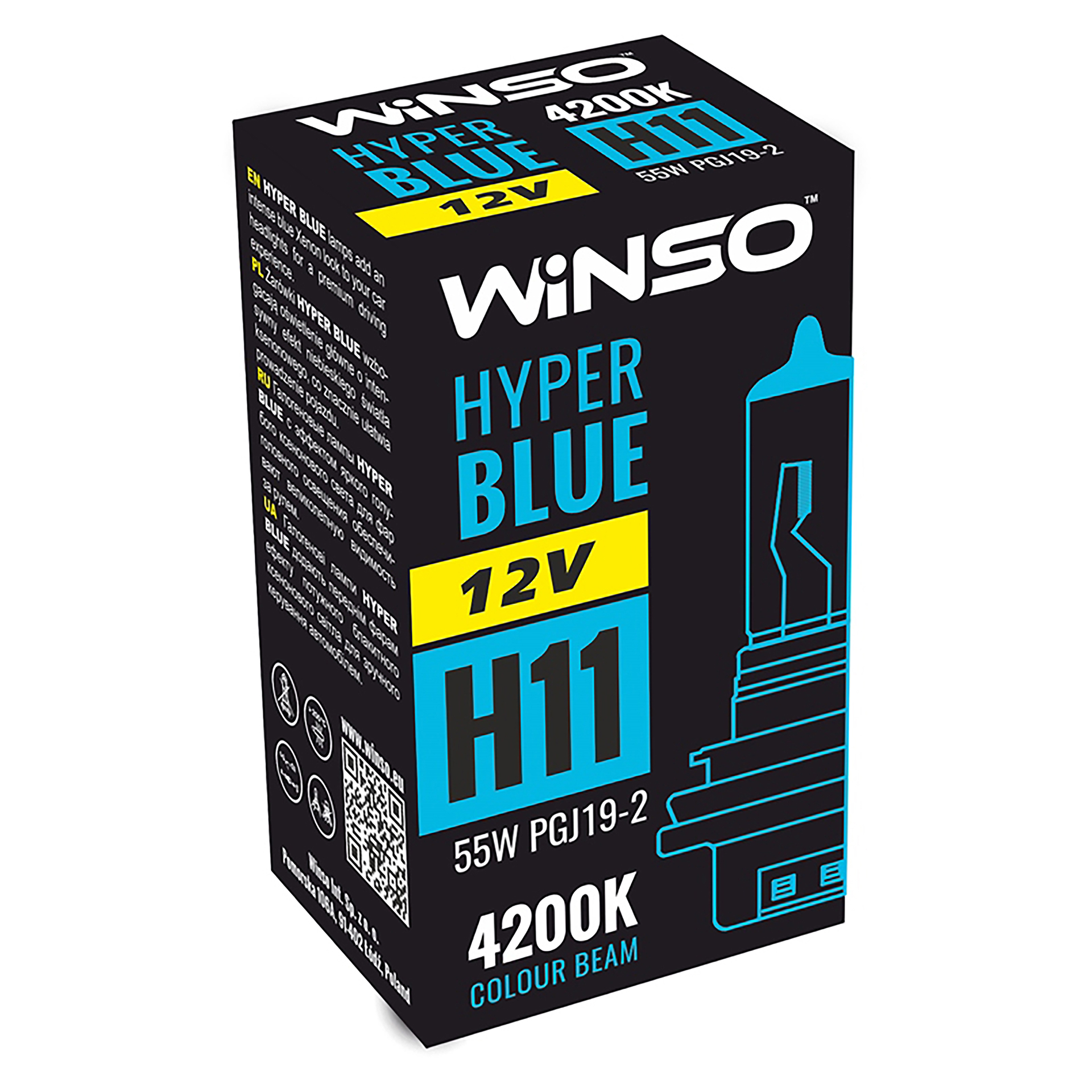 12V H11 HYPER BLUE 4200K 55W PGJ19-2 WINSO0