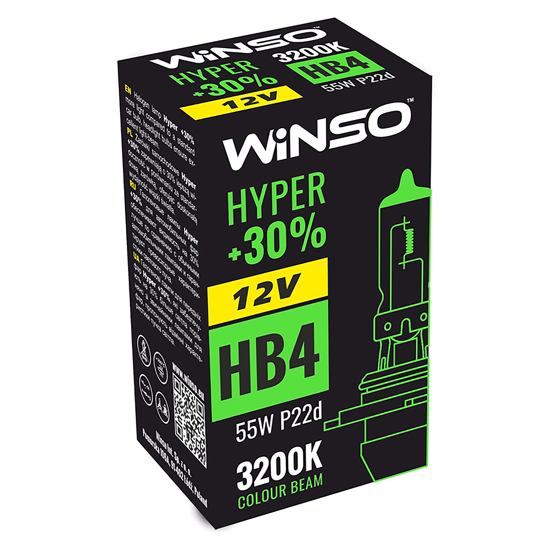 12V HB4 HYPER +30% 55W P22d WINSO0