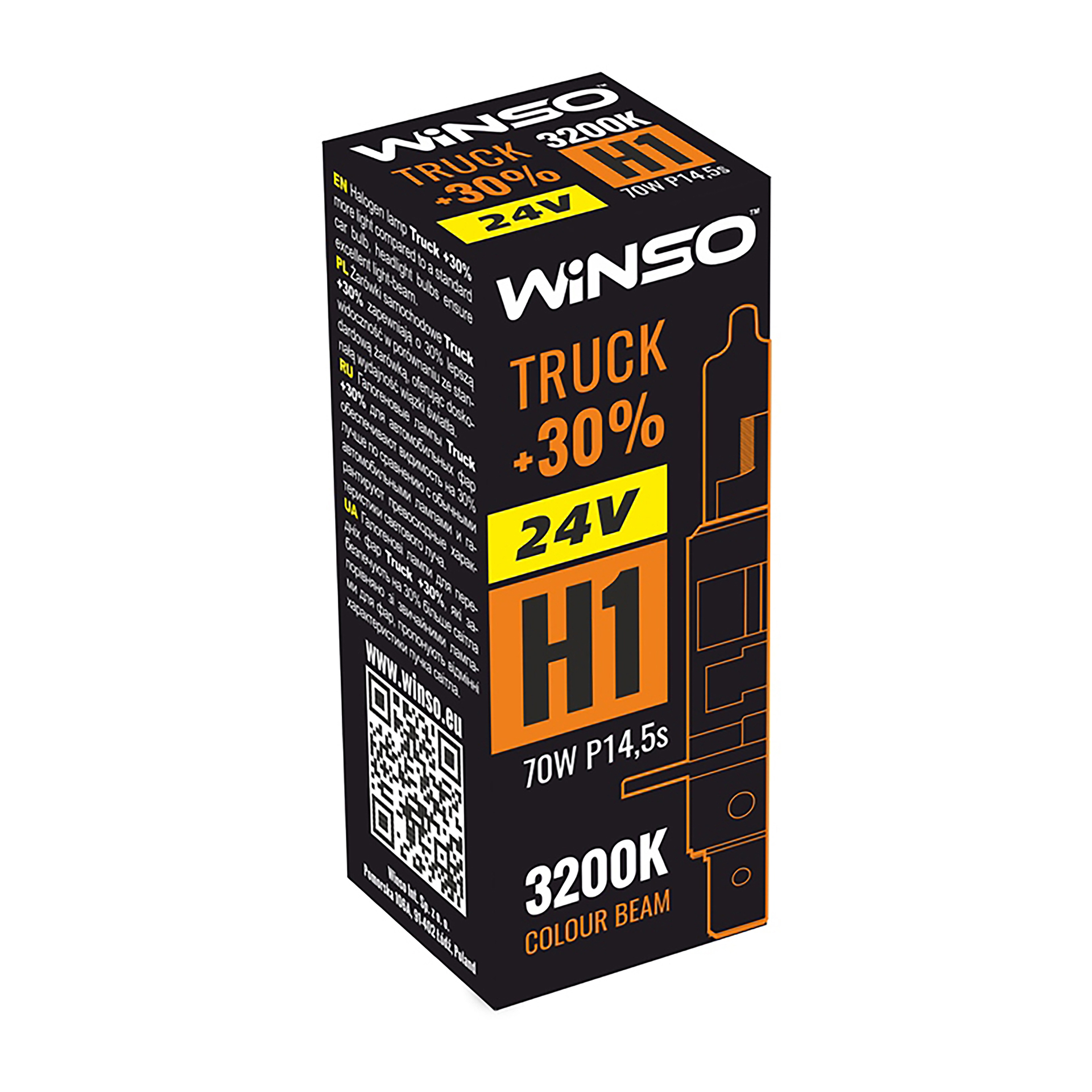 24V H1 TRUCK +30% 70W P14.5s WINSO1
