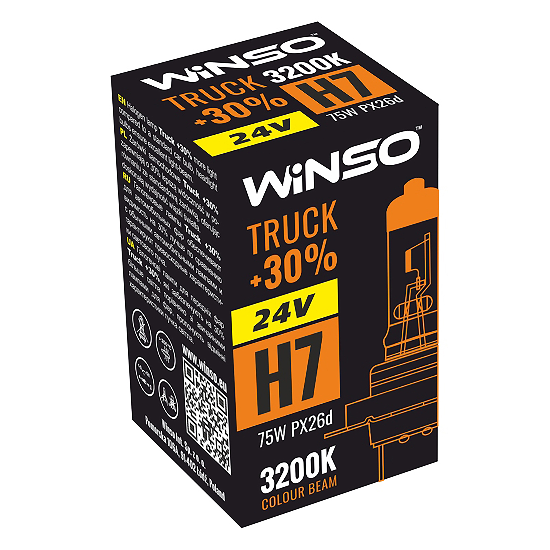24V H7 TRUCK +30% 75W PX26d WINSO1