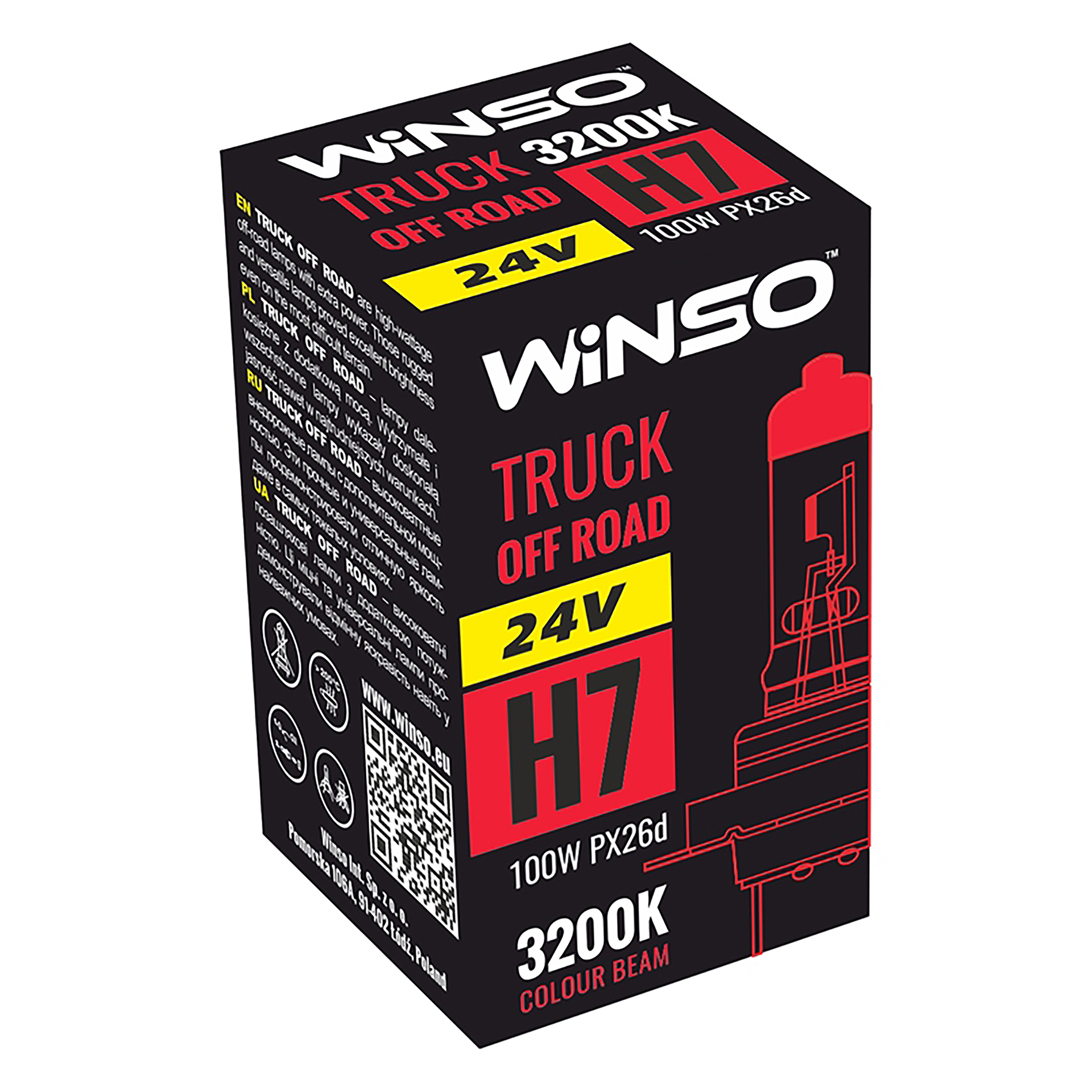 24V H7 TRUCK OFF ROAD 100W PX26d WINSO1
