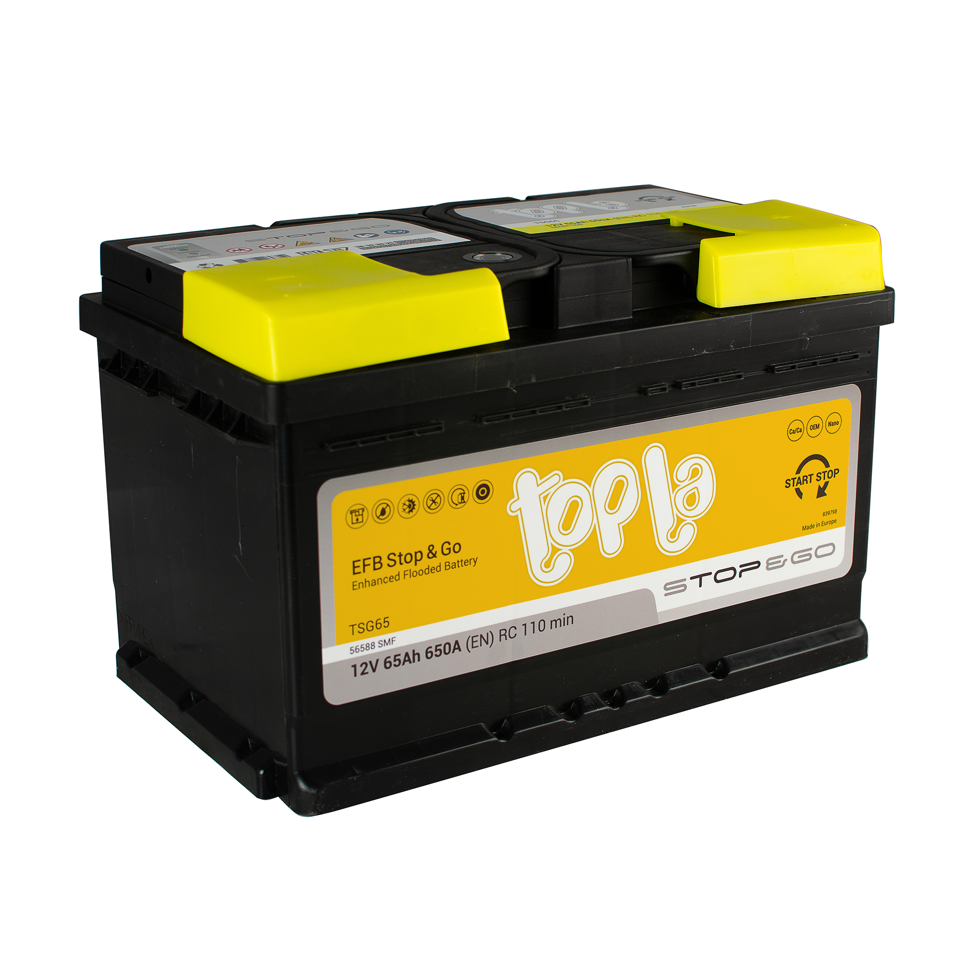 65 Ah/12V Topla EFB Euro (0)1