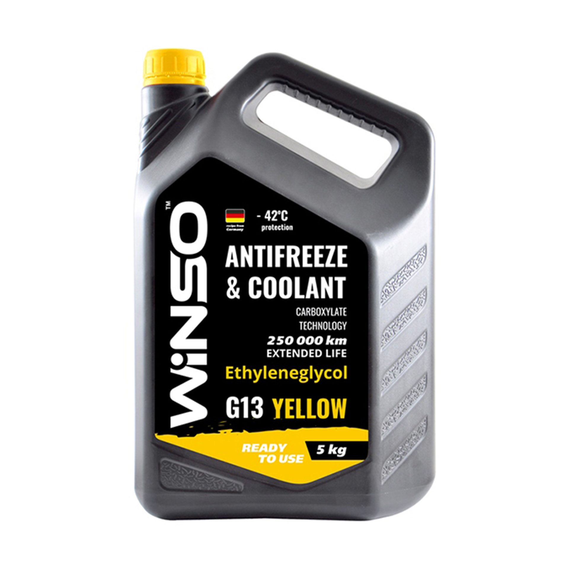 ANTIFREEZE WINSO YELLOW G13 (жовтий) Антифриз готовий до використання 5kg (4шт/ящ)1
