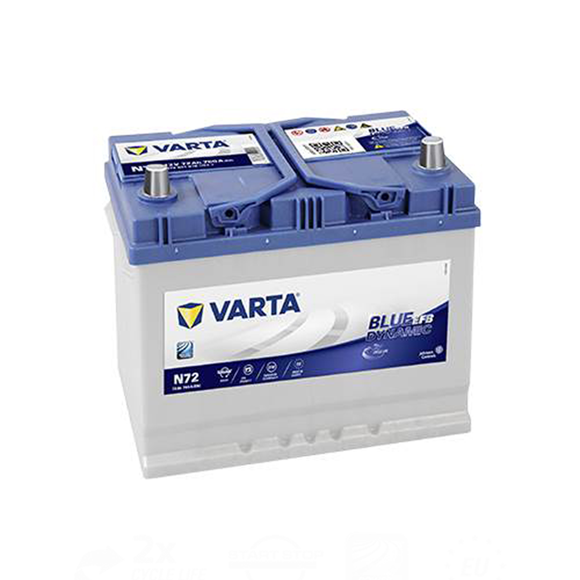 VARTA 72Ач  Blue Dynamic  EFB  АЗИЯ   N72 (0)1