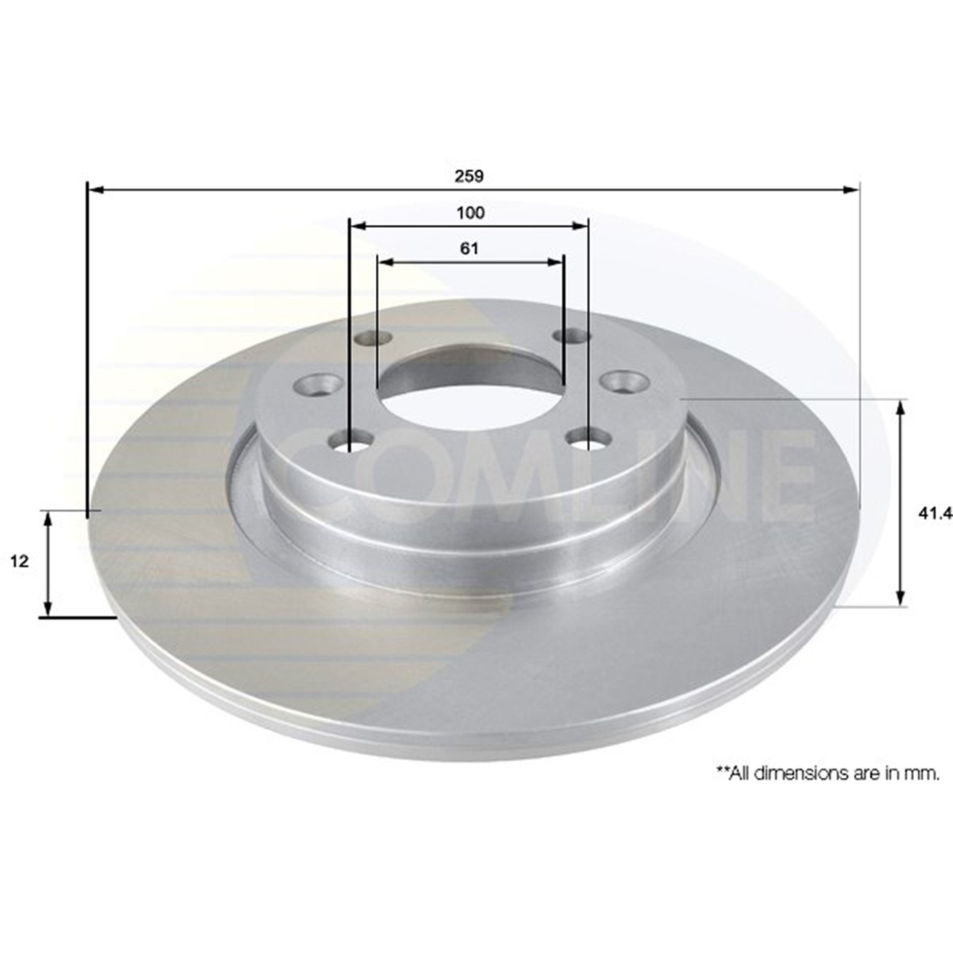 ADC2709  Comline - Диск гальмівний з покриттям1