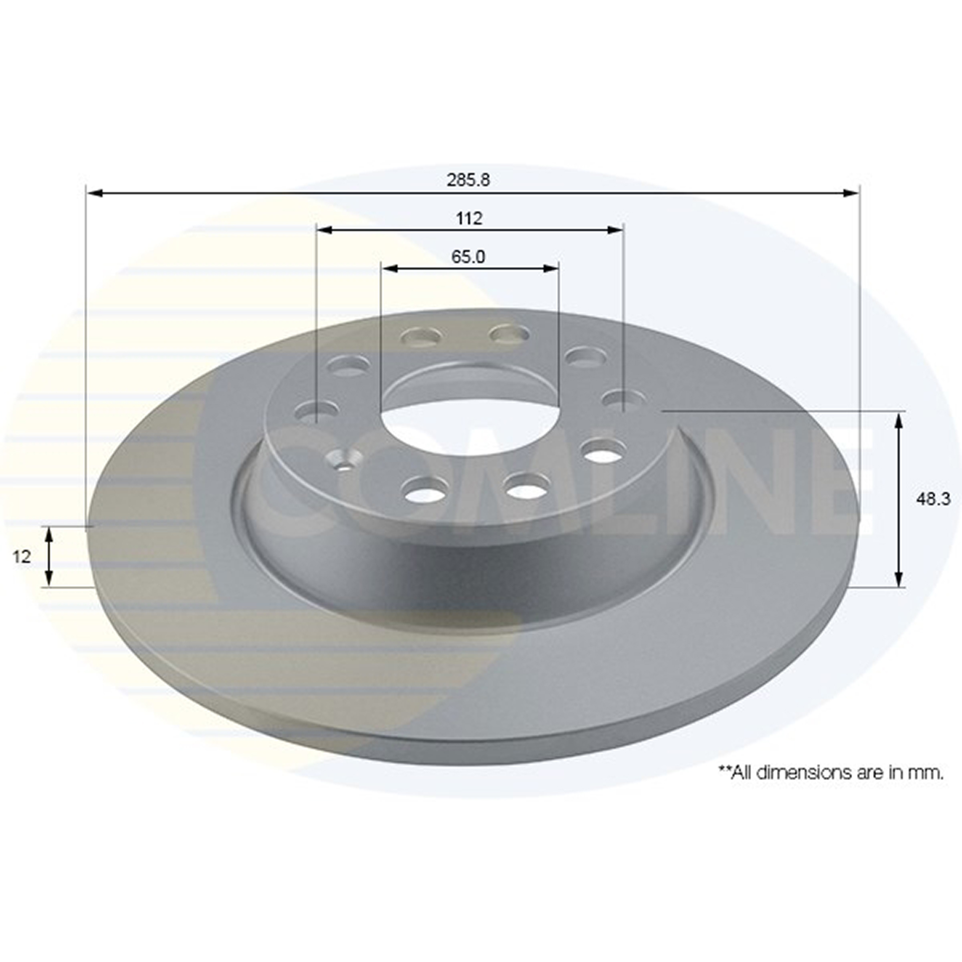 ADC1467 Comline - Диск гальмівний з покриттям1