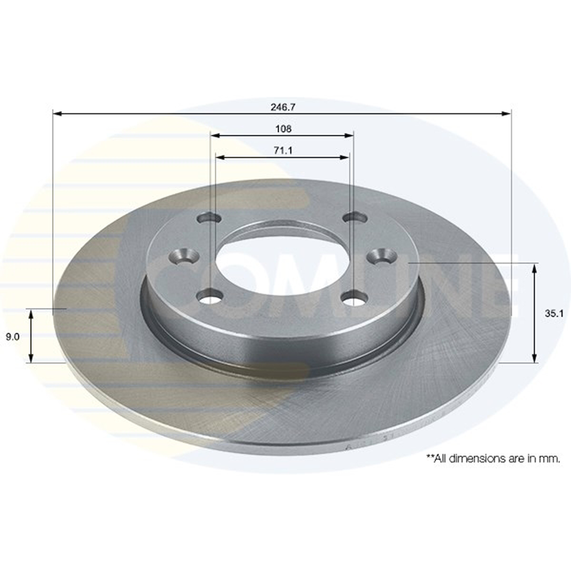 ADC1531 Comline - Диск гальмівний з покриттям1