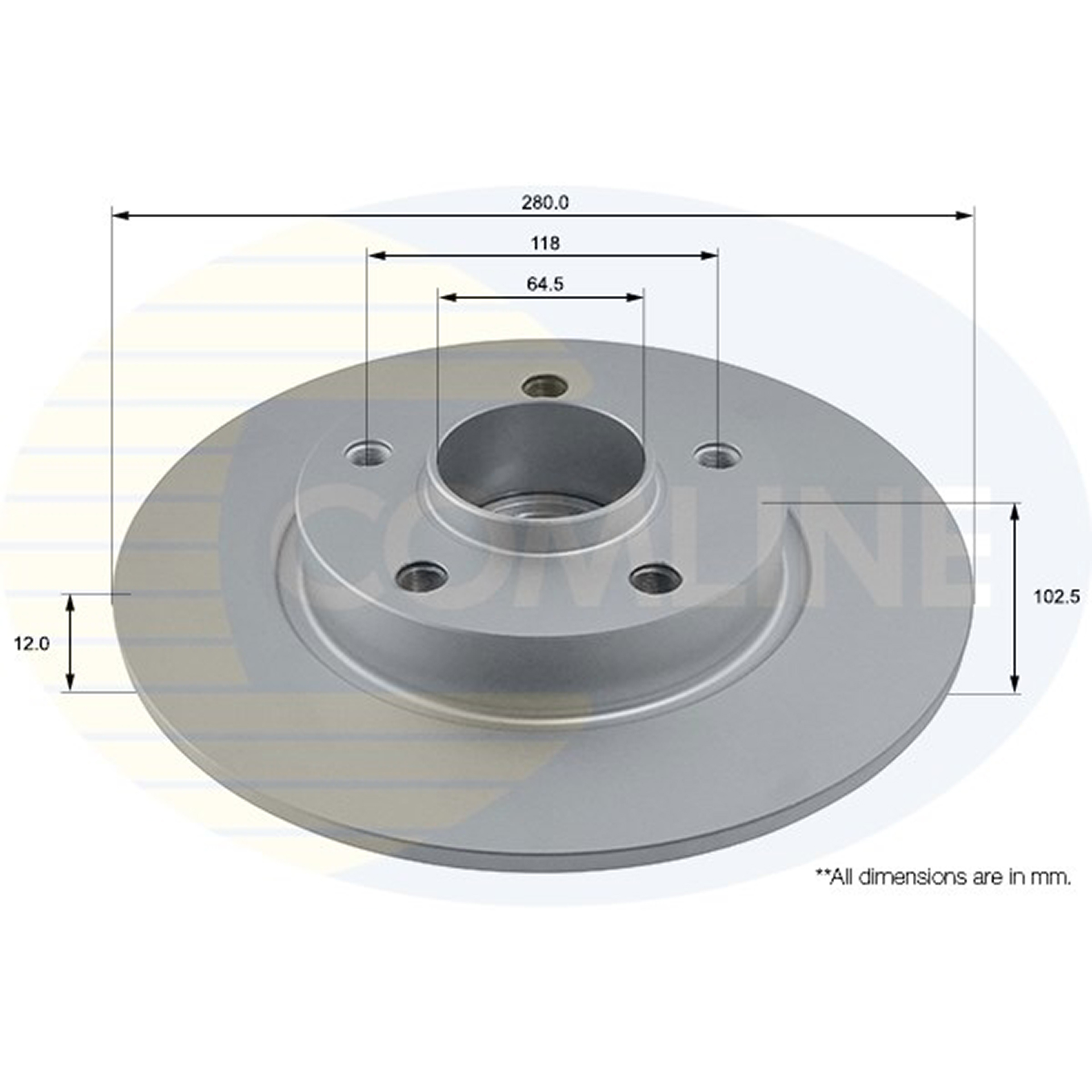 ADC1137 Comline - Диск гальмівний з покриттям1