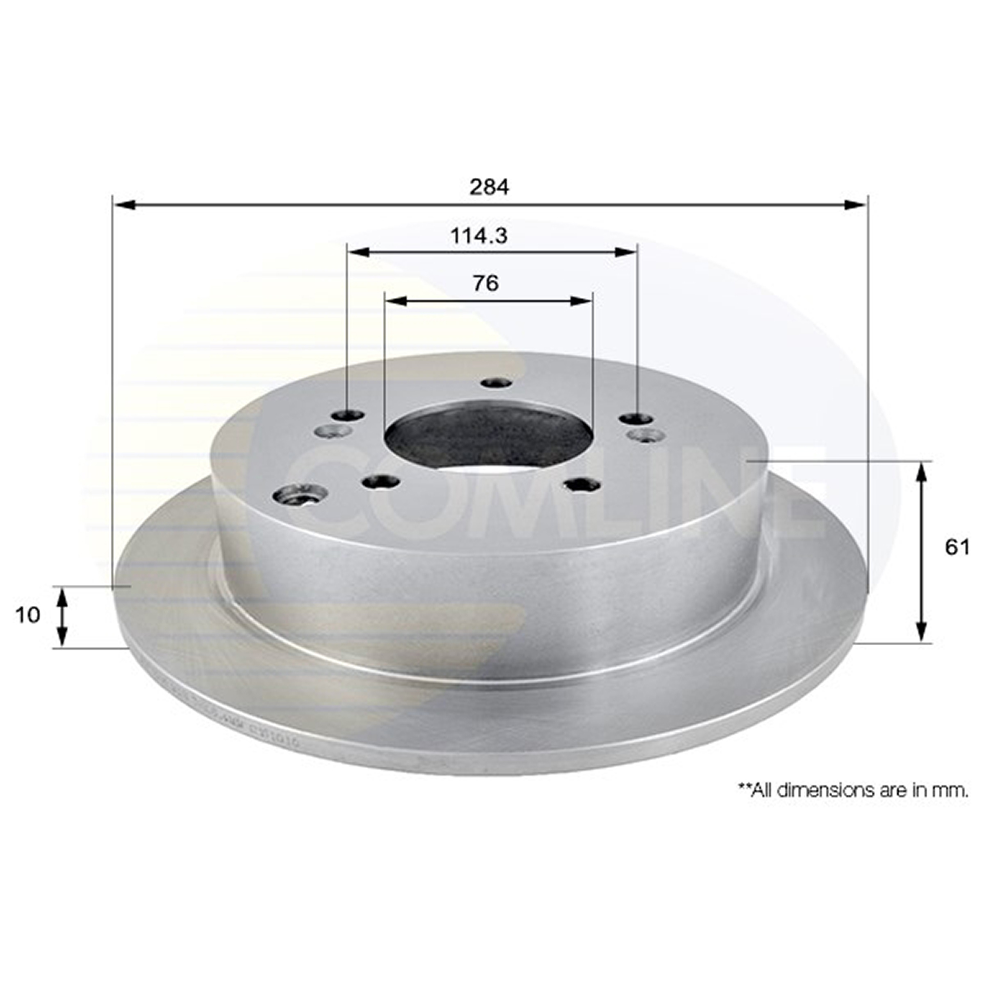 ADC1036 Comline - Диск гальмівний з покриттям1