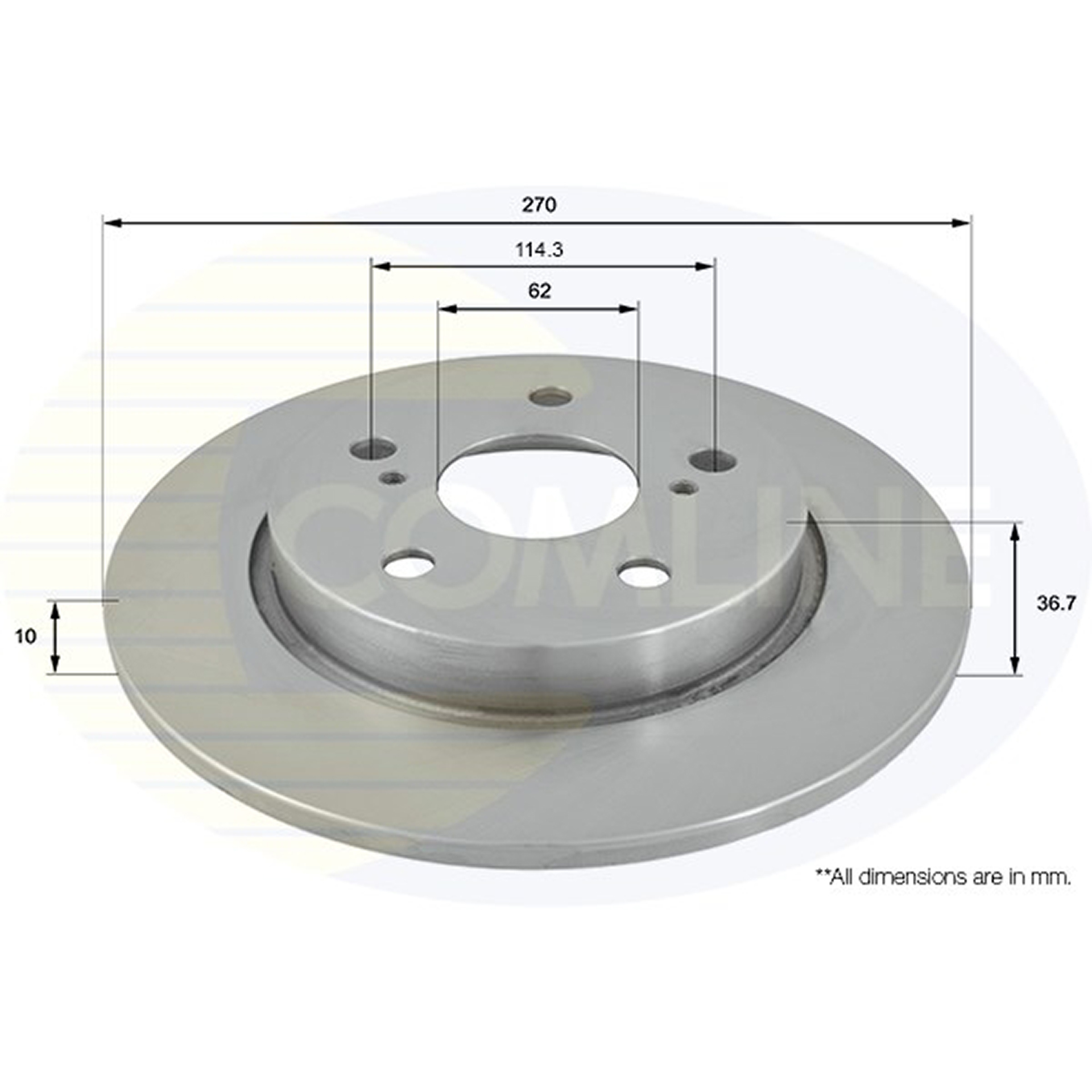 ADC01146 Comline - Диск гальмівний з покриттям1