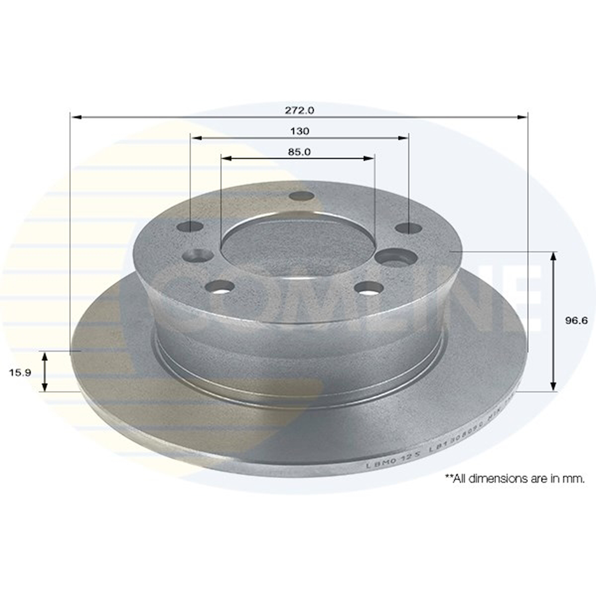 ADC1609 Comline - Диск гальмівний з покриттям1