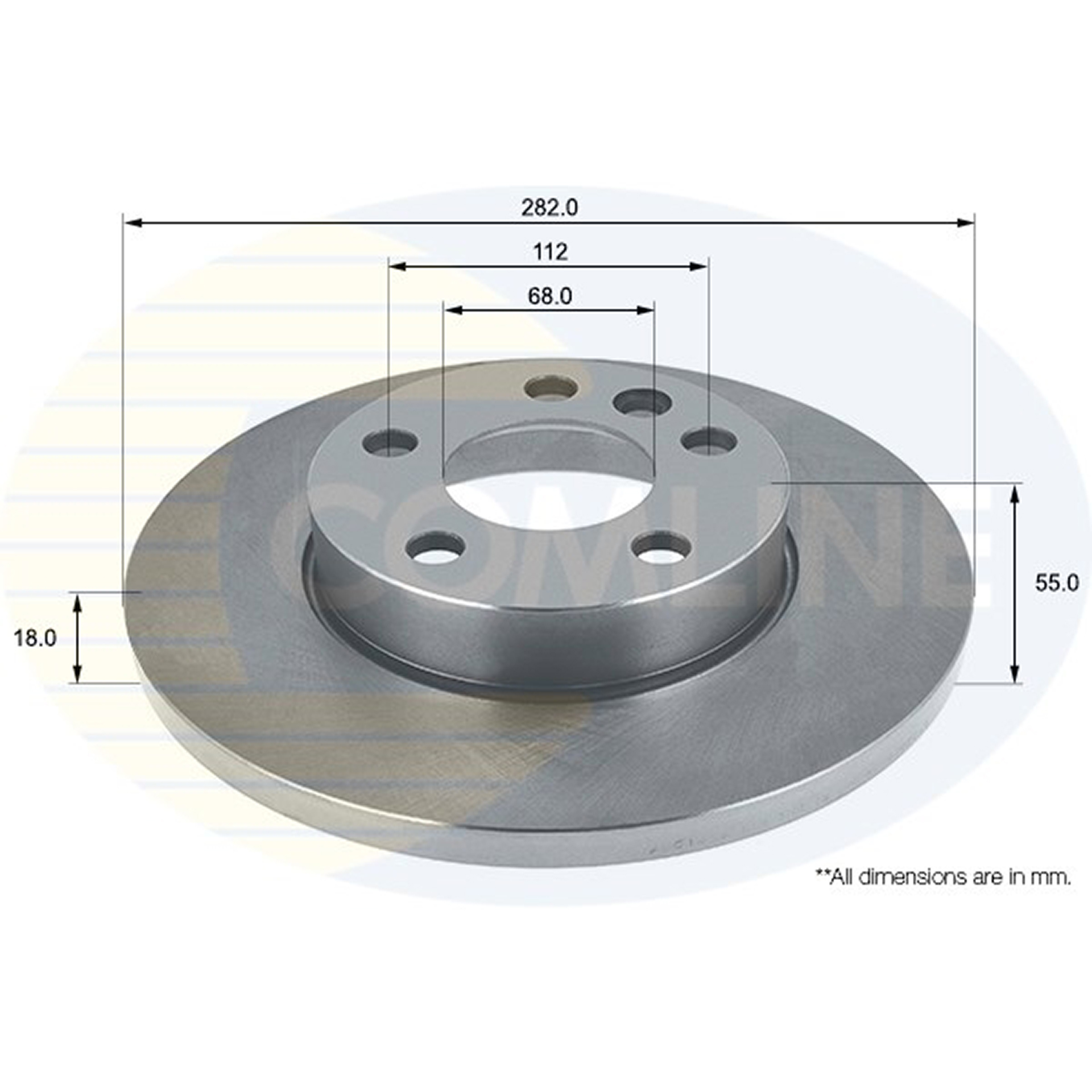 ADC1464 Comline - Диск гальмівний з покриттям1