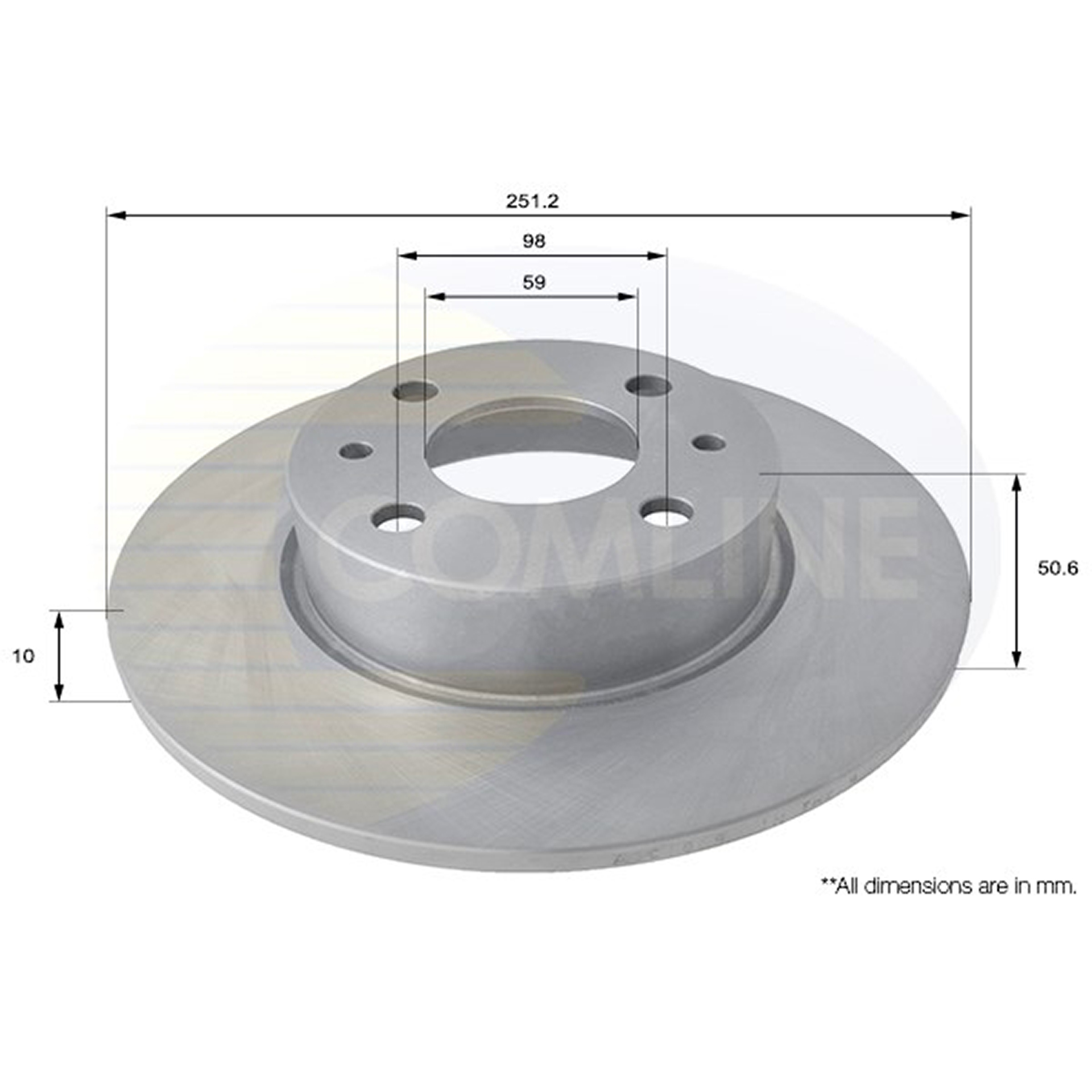 ADC1809 Comline - Диск гальмівний з покриттям1