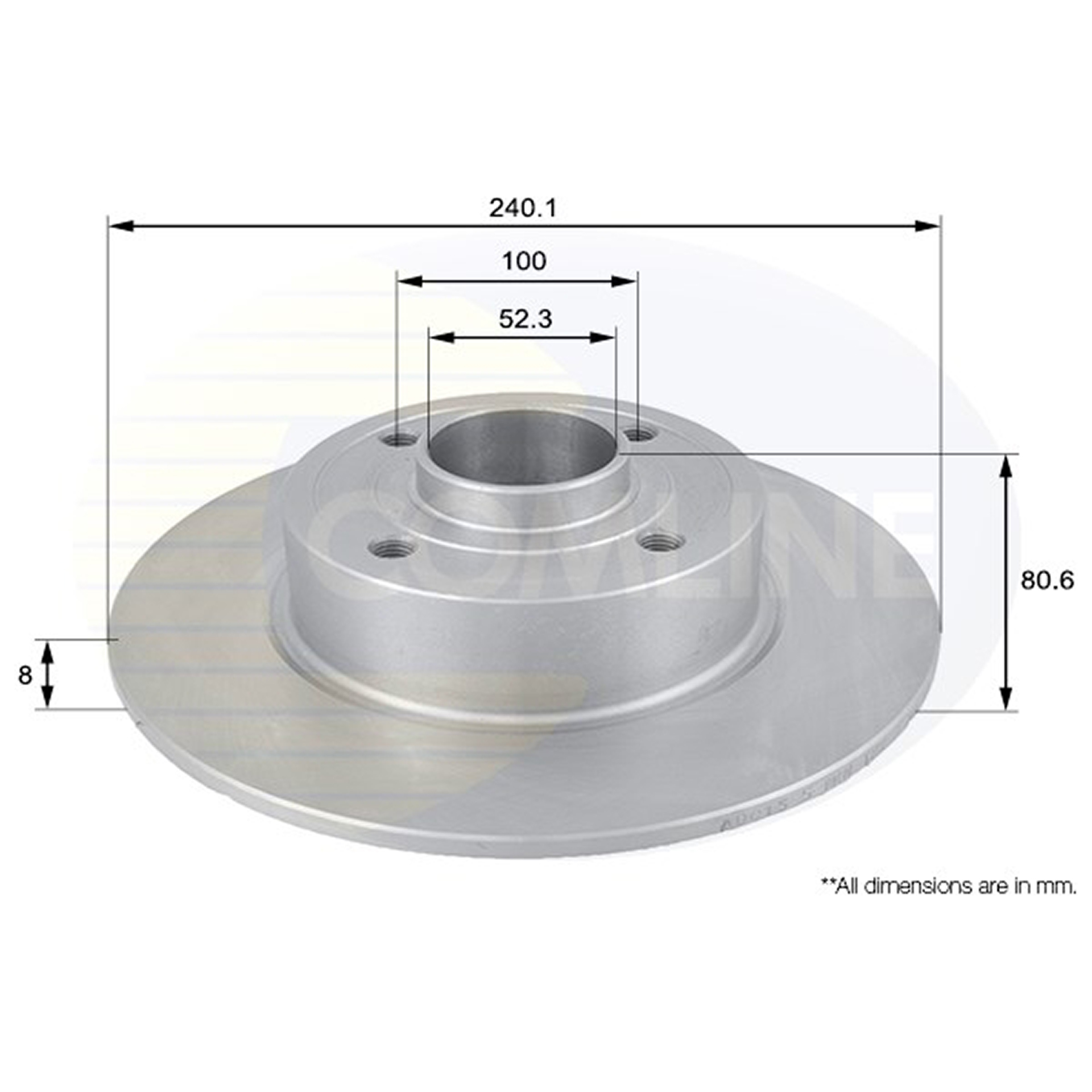 ADC1555 Comline - Диск гальмівний з покриттям1