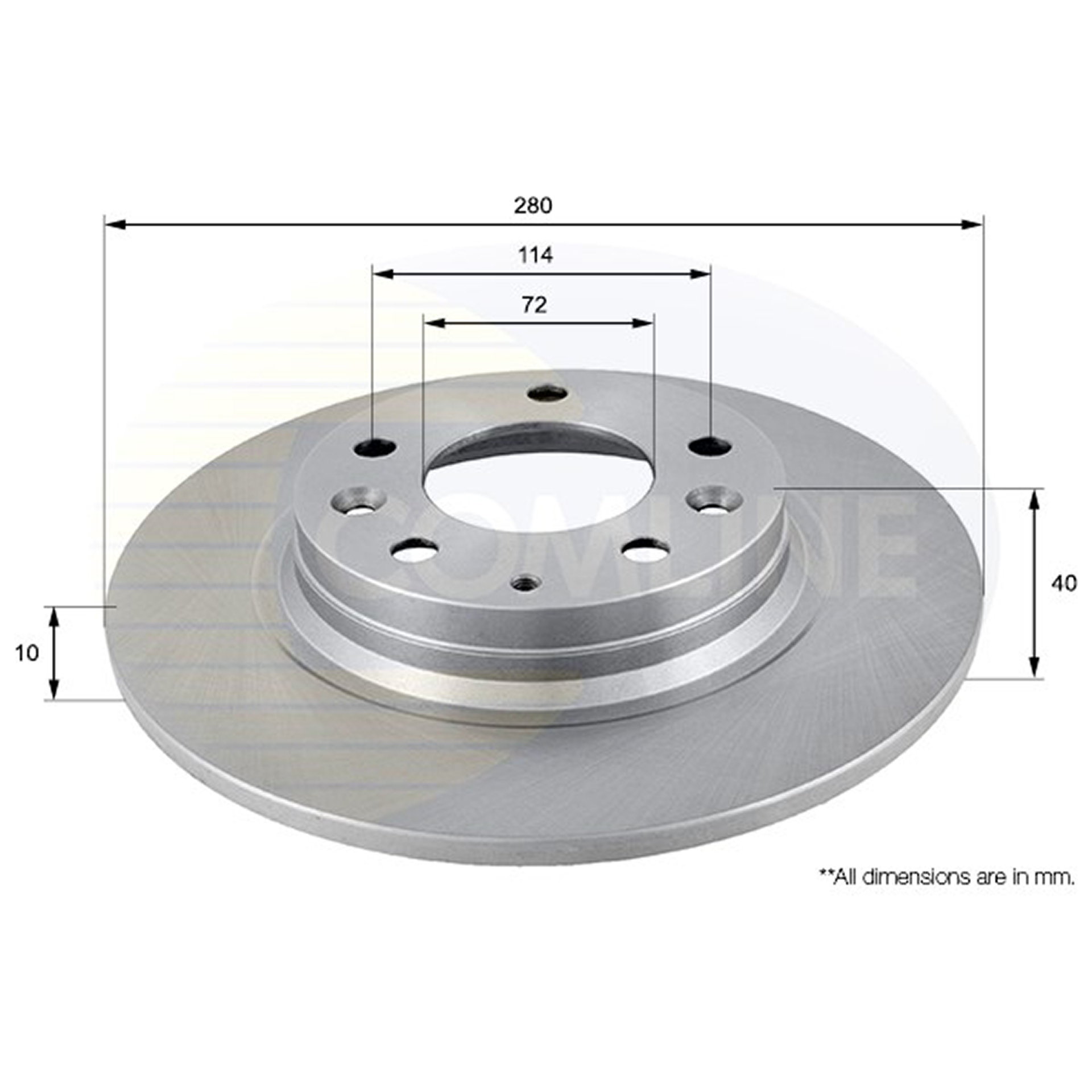 ADC0450 Comline - Диск гальмівний з покриттям1