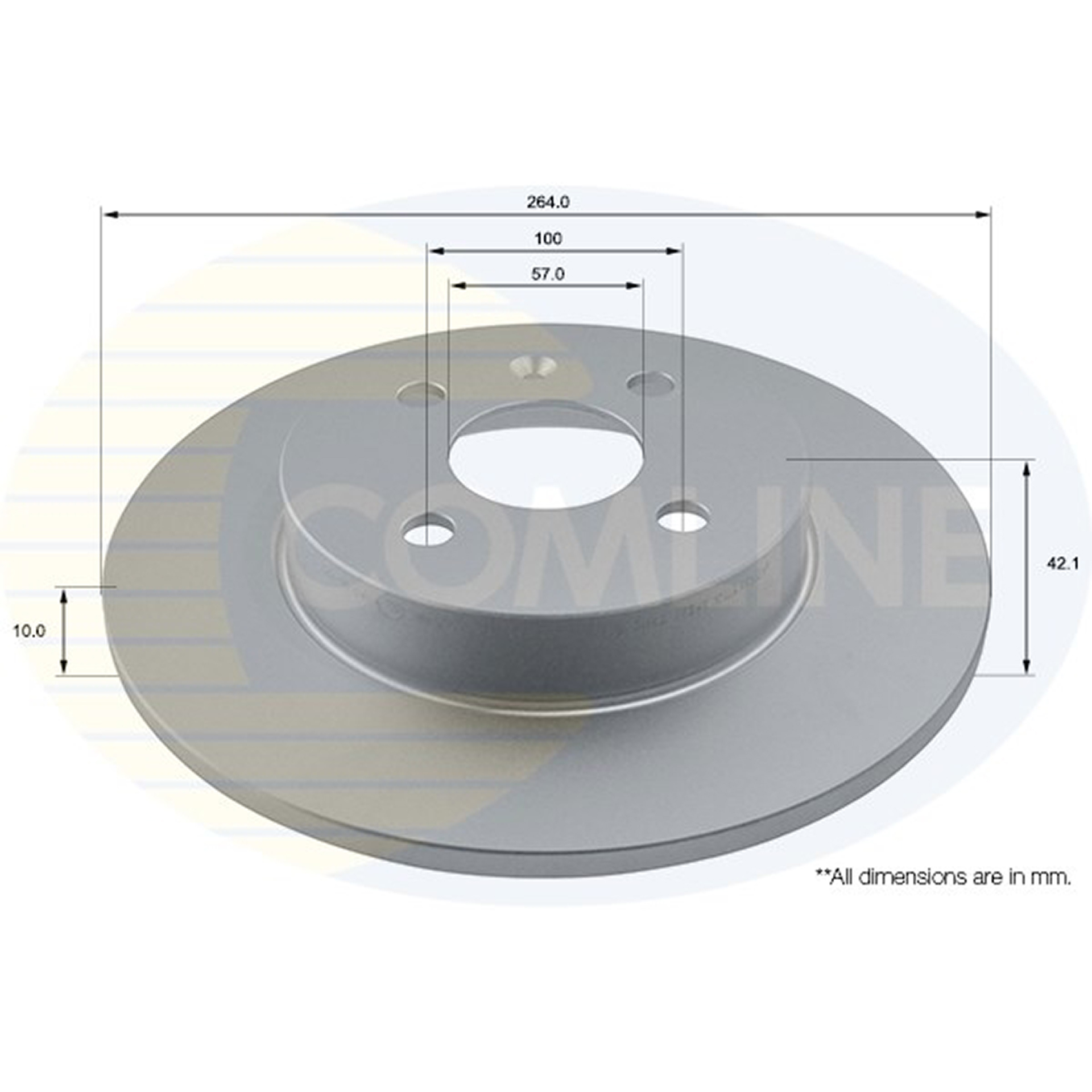 ADC1133 Comline - Диск гальмівний з покриттям1