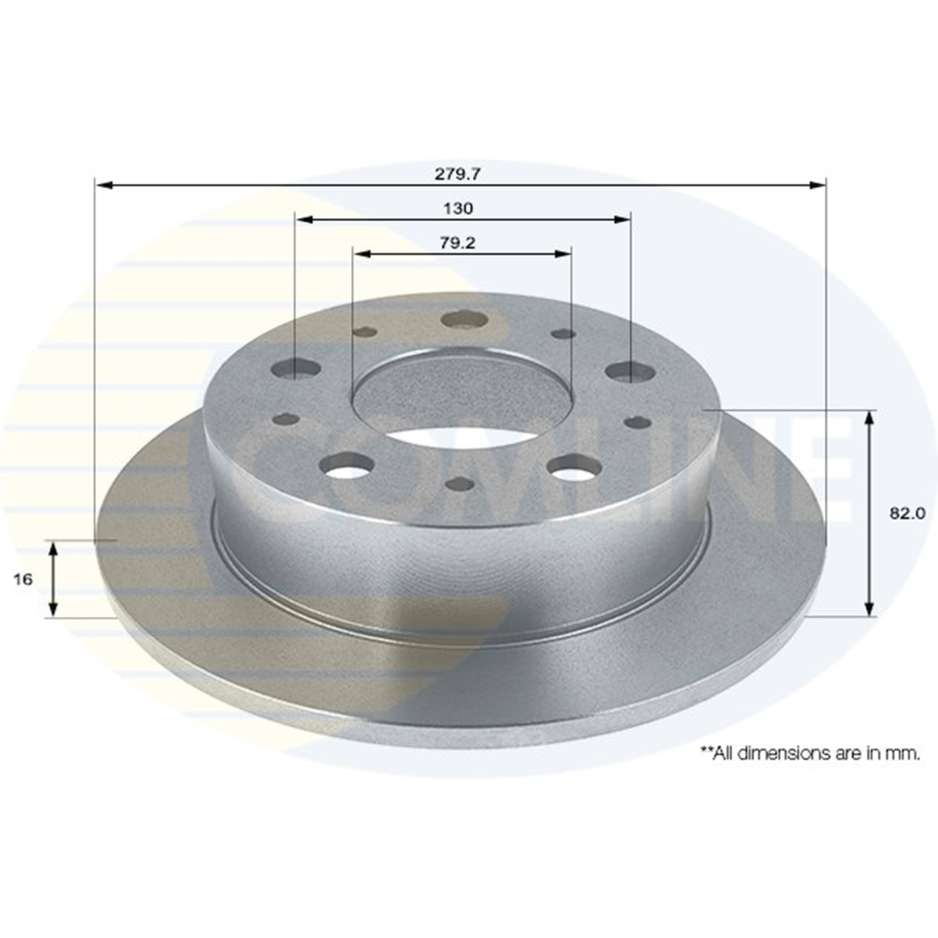 ADC1564 Comline - Диск гальмівний з покриттям1