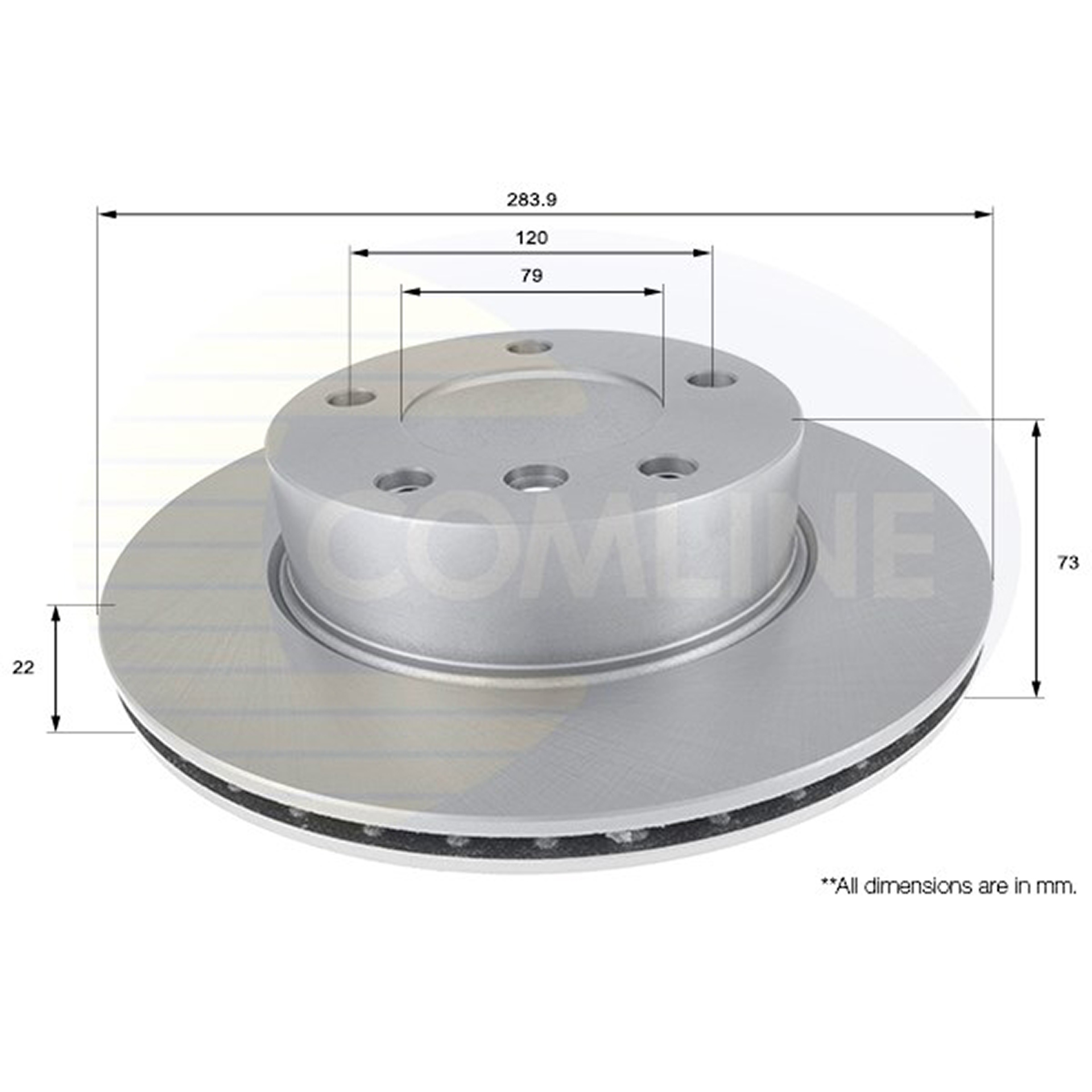 ADC1716V Comline - Диск гальмівний вентильований з покриттям1