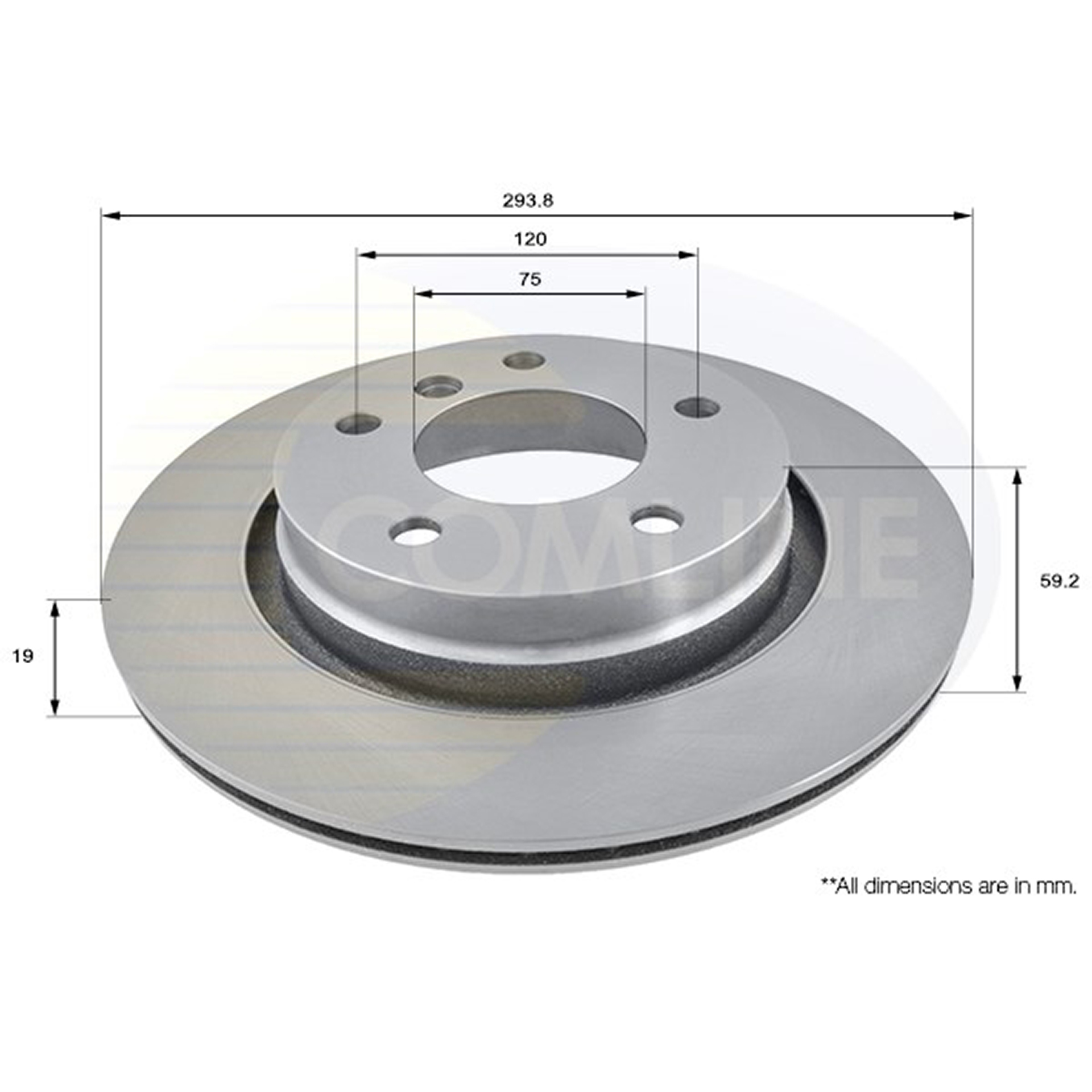 ADC1723V Comline - Диск гальмівний вентильований з покриттям1
