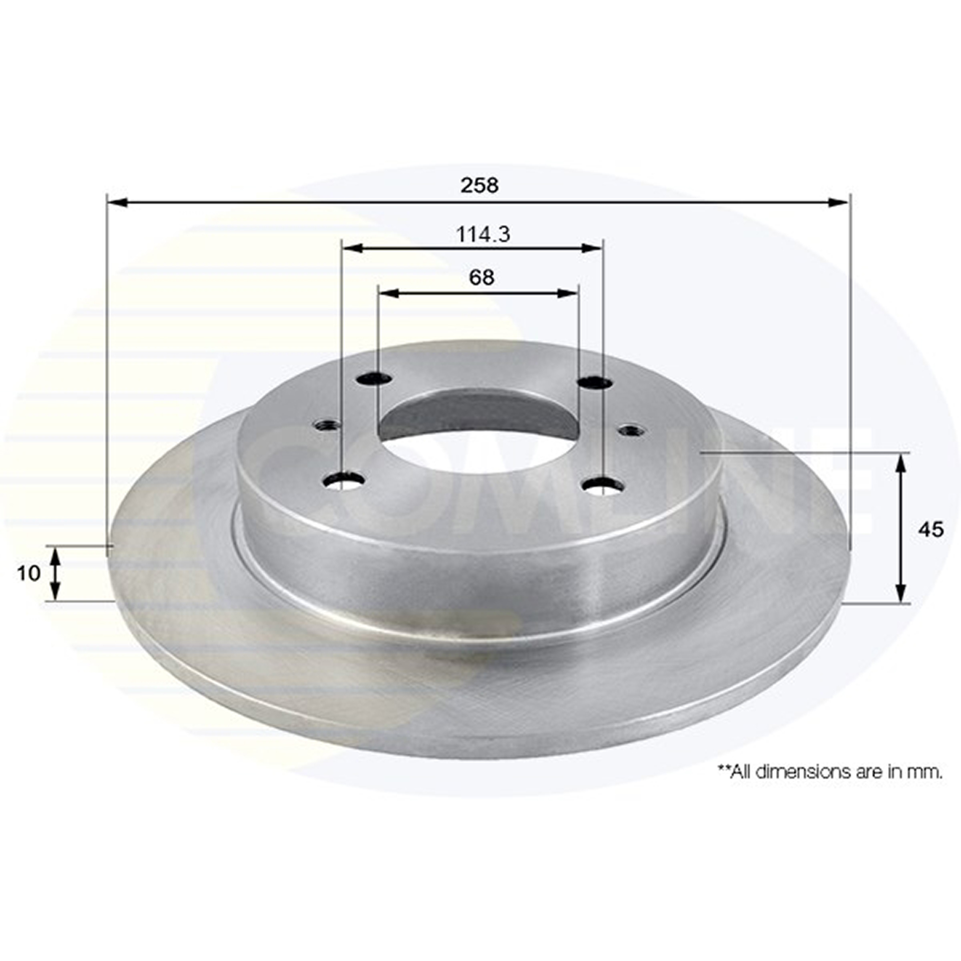 ADC0217 Comline - Диск гальмівний з покриттям1