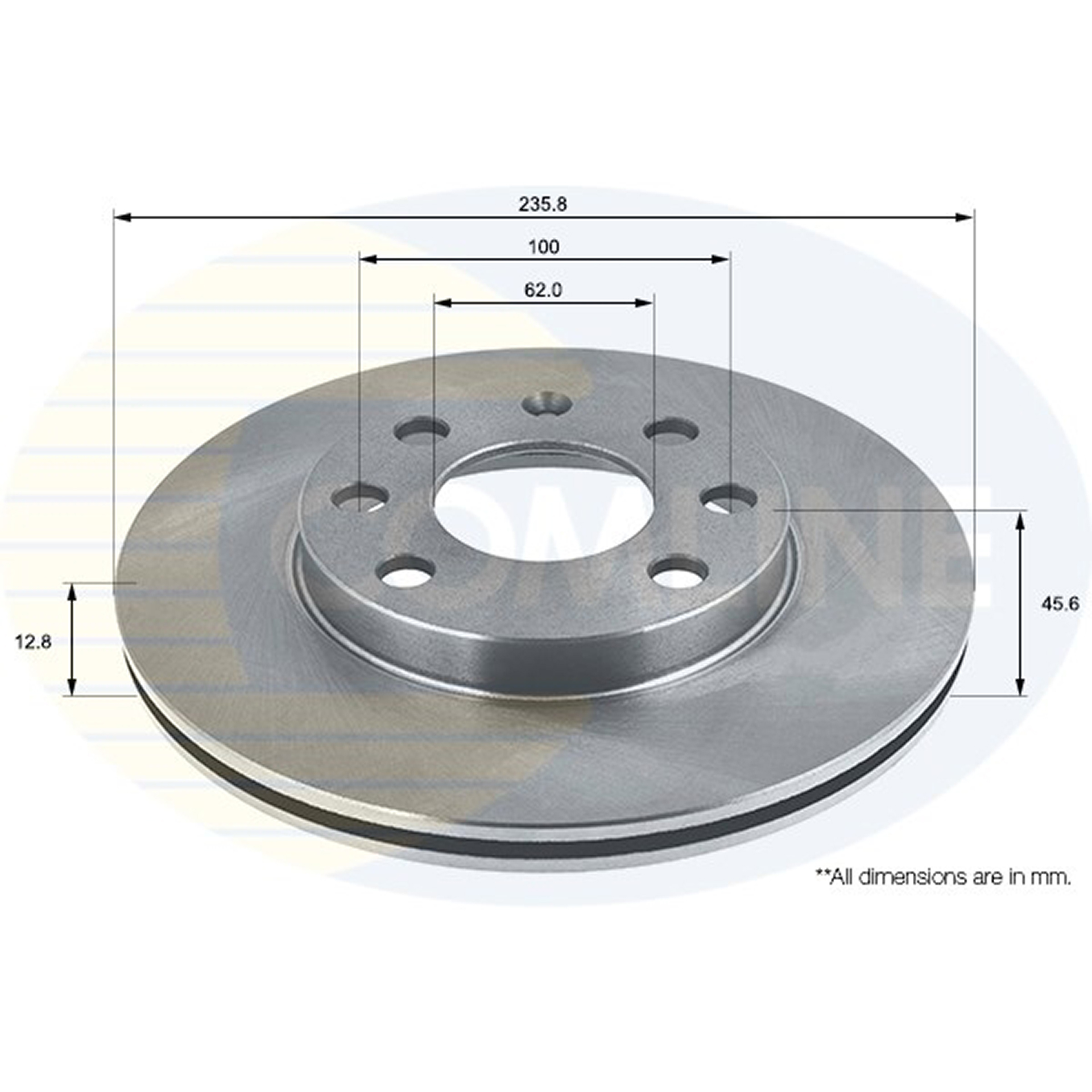 ADC1406 Comline - Диск гальмівний з покриттям1
