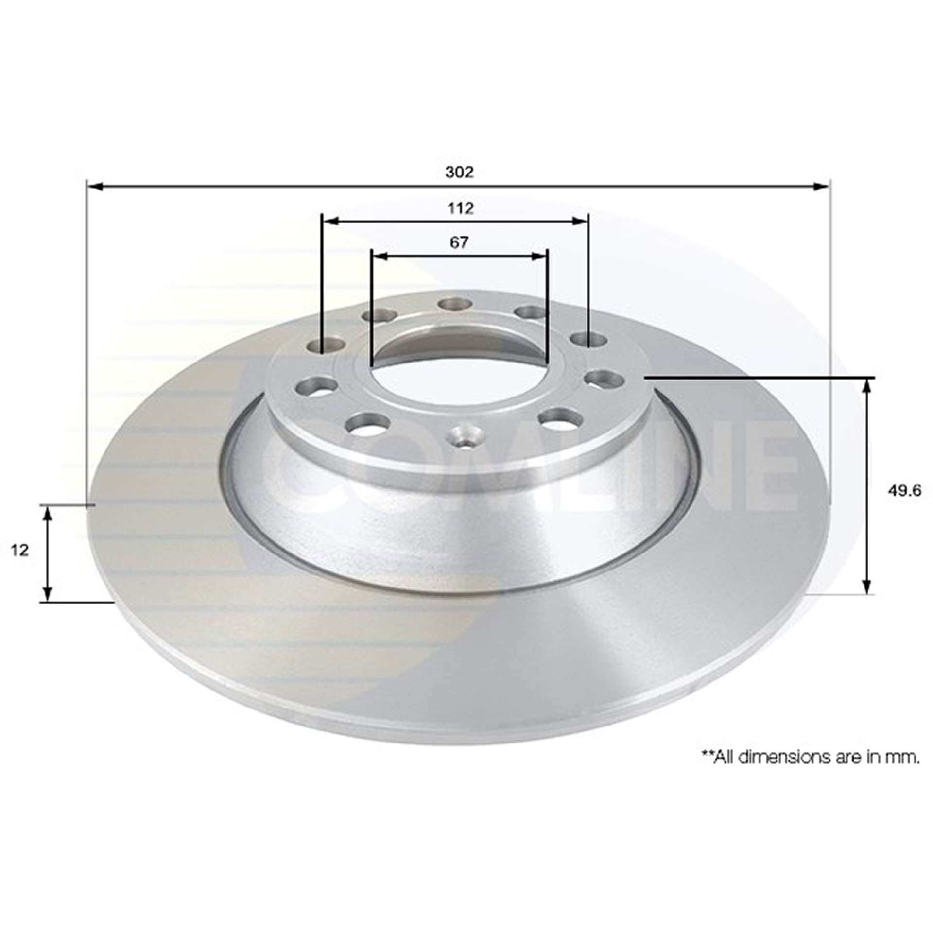 ADC1471 Comline - Диск гальмівний з покриттям1