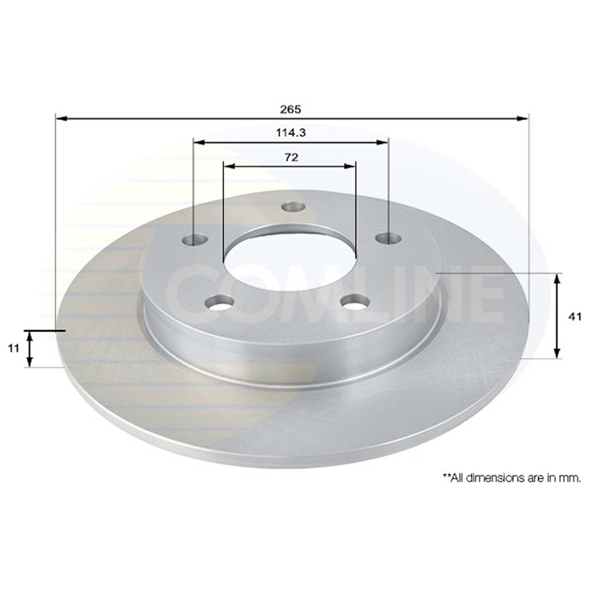 ADC0448 Comline - Диск гальмівний з покриттям1