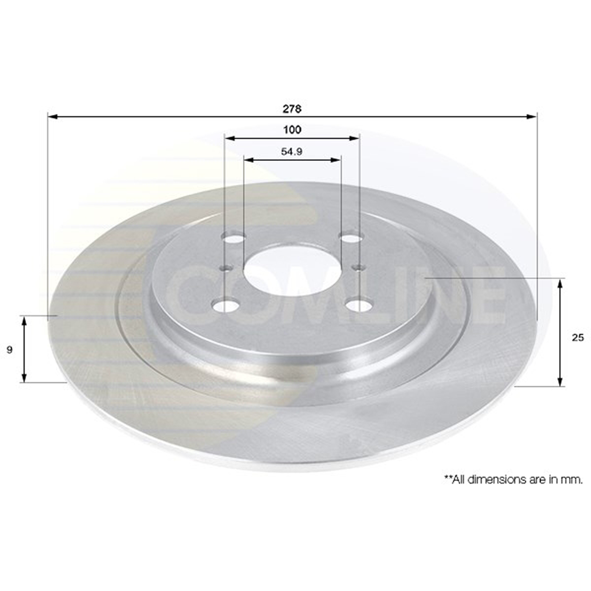 ADC01132 Comline - Диск гальмівний з покриттям1
