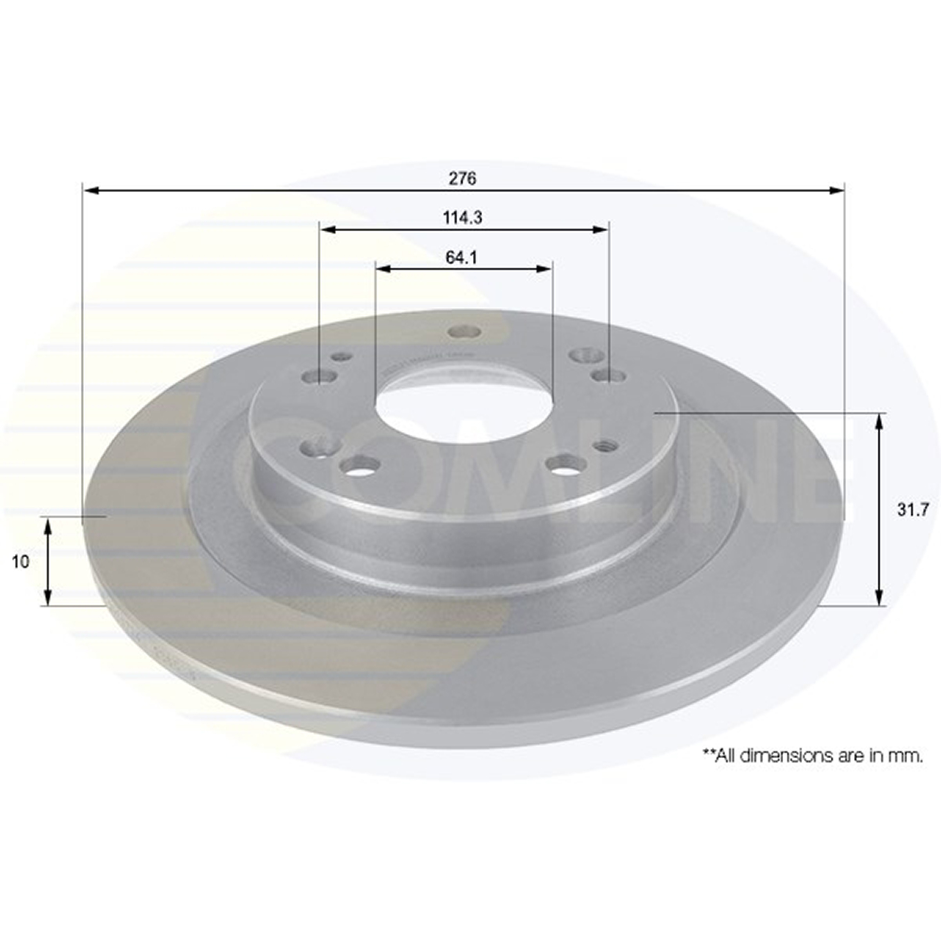 ADC0571 Comline - Диск гальмівний з покриттям1