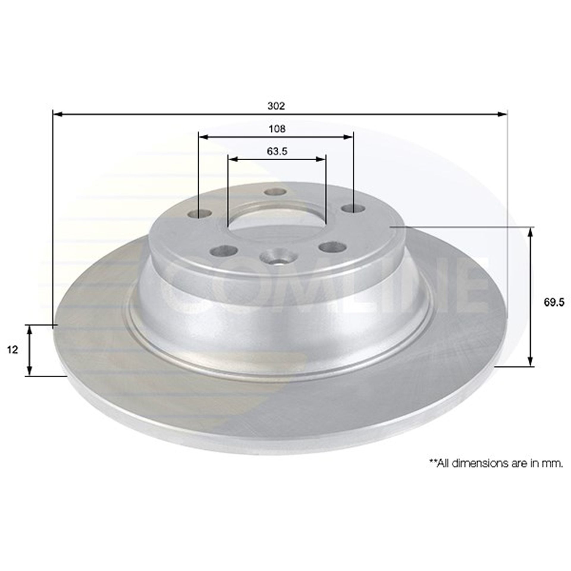 ADC1923 Comline - Диск гальмівний з покриттям1
