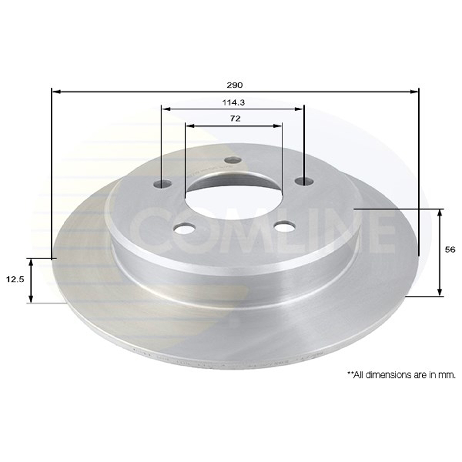 ADC2312 Comline - Диск гальмівний з покриттям1