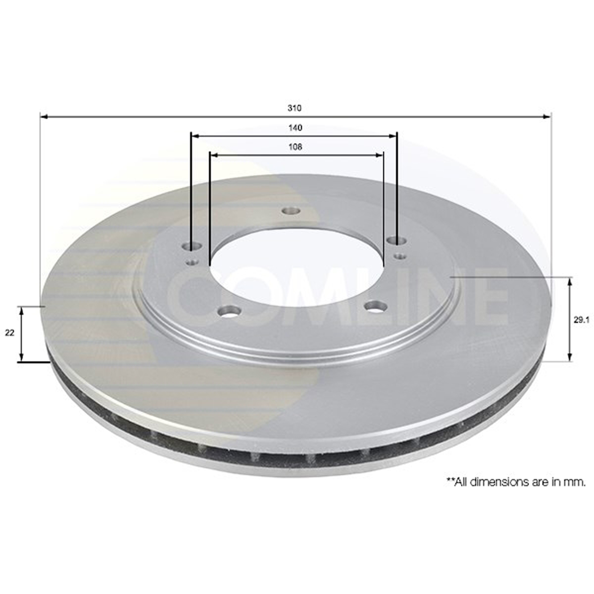 ADC0921V Comline - Диск гальмівний вентильований1