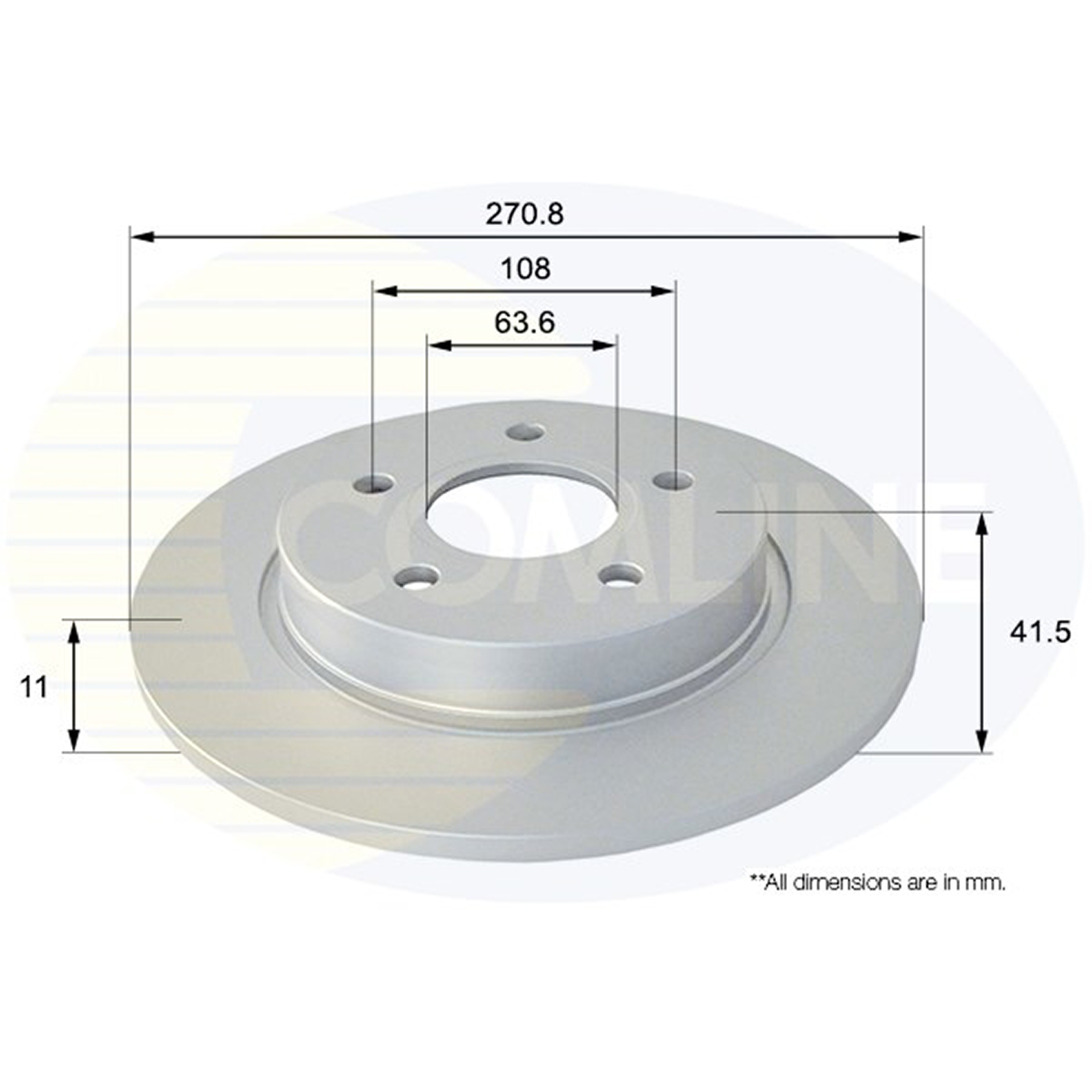 ADC1247 Comline - Диск гальмівний з покриттям1