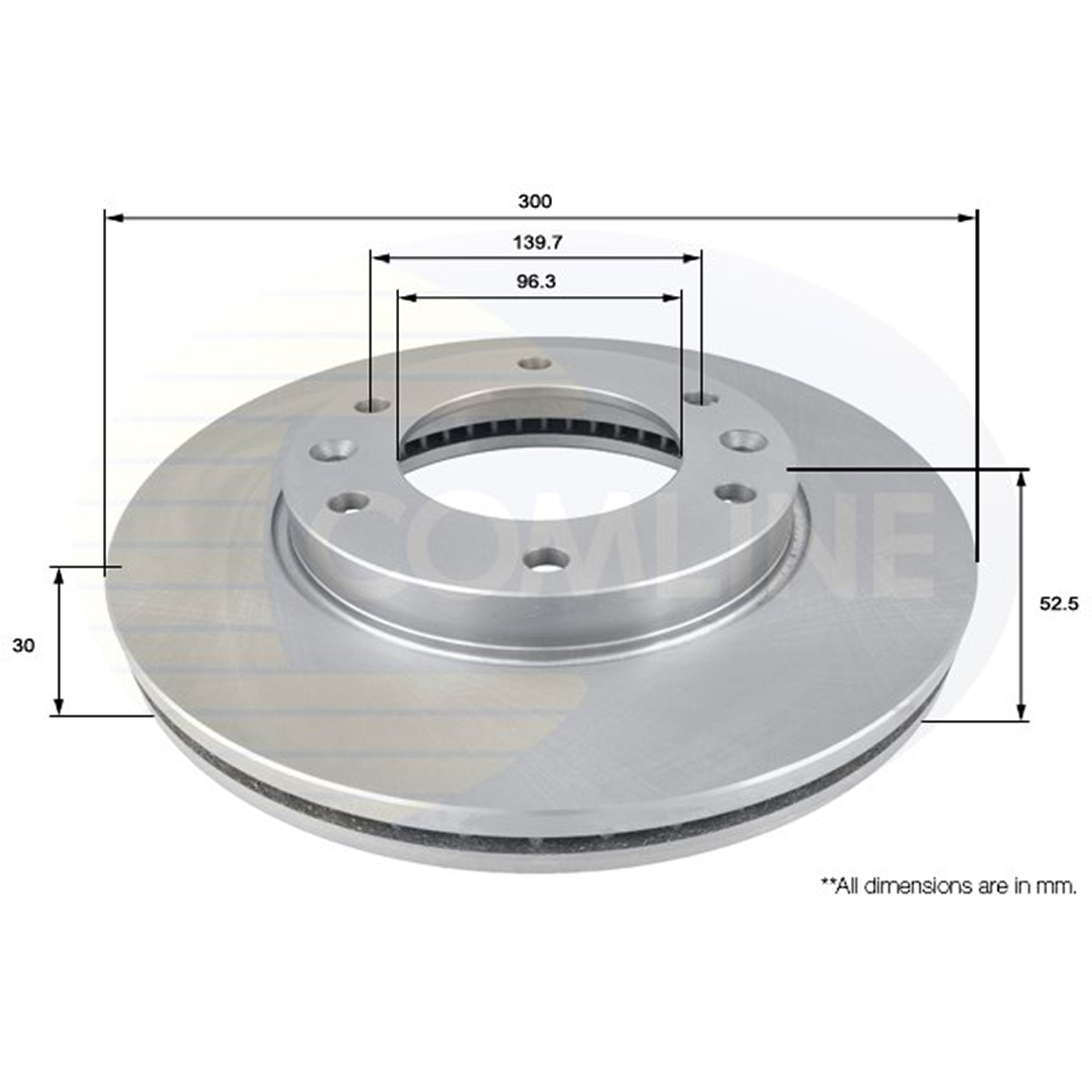 ADC2414V Comline - Диск гальмівний вентильований з покриттям1