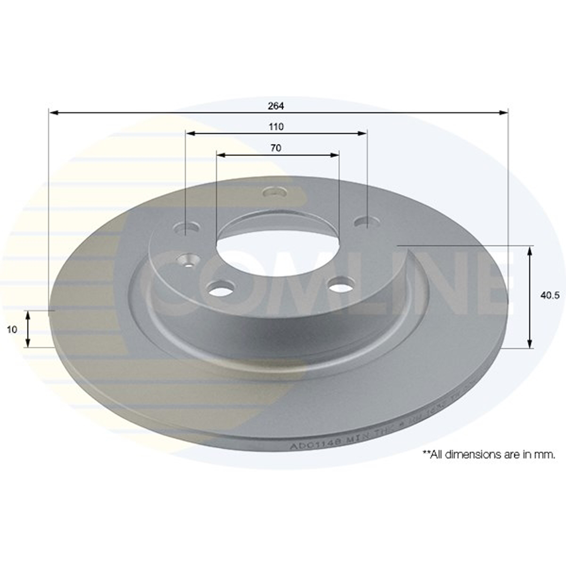 ADC1148 Comline - Диск гальмівний з покриттям1