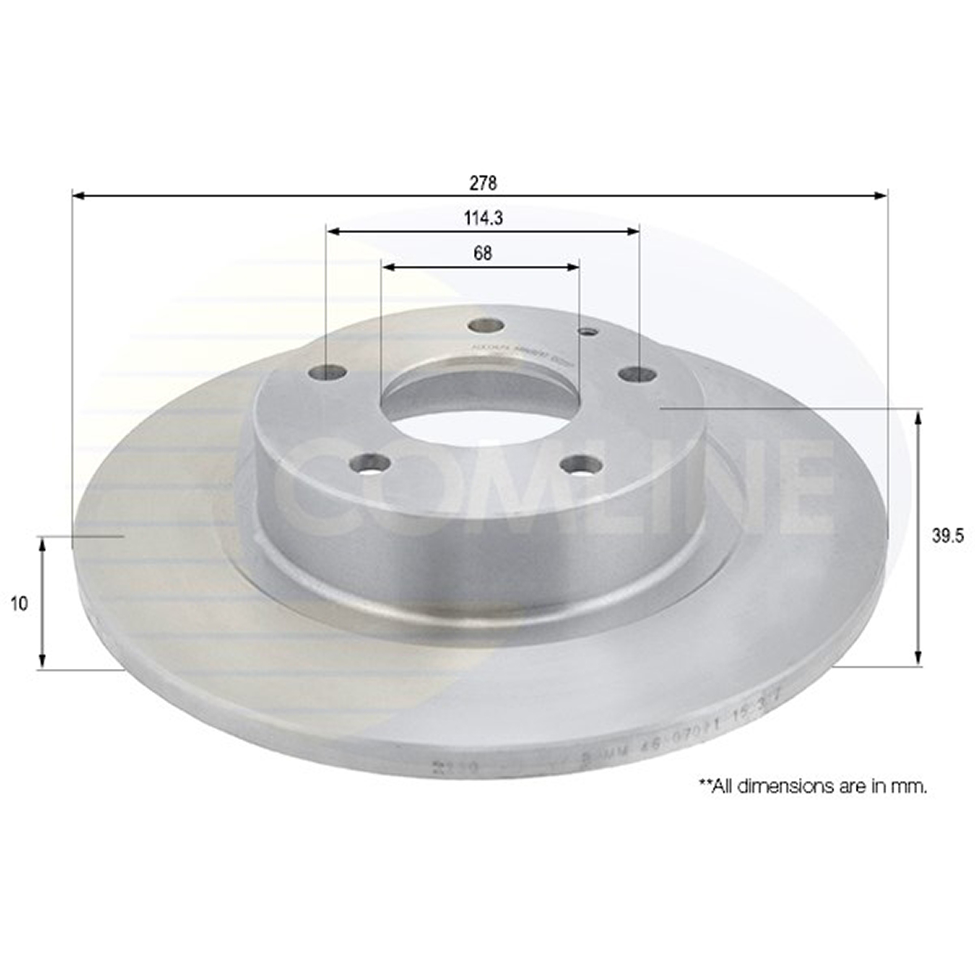 ADC0474 Comline - Диск гальмівний з покриттям1