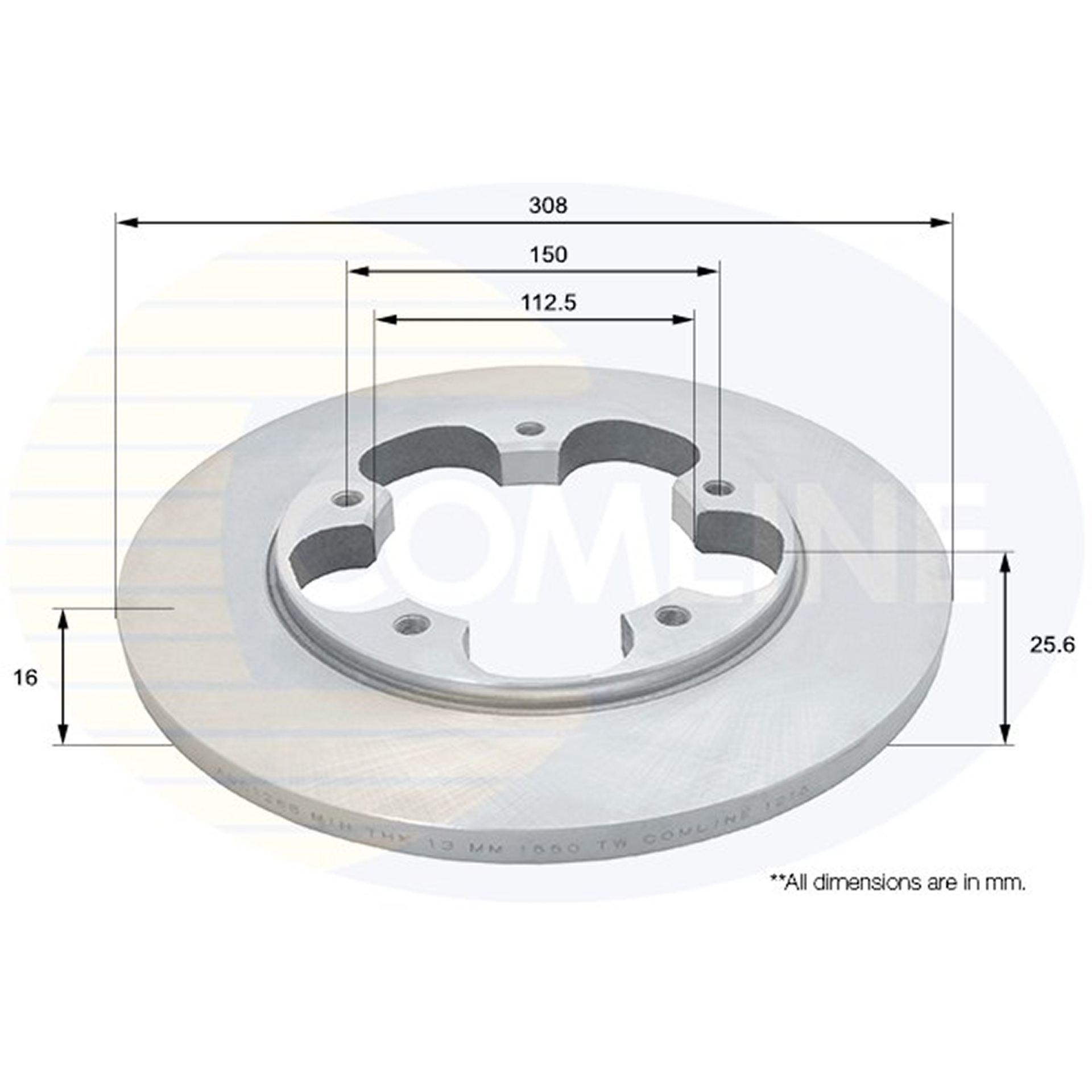 ADC1268 Comline - Диск гальмівний з покриттям1