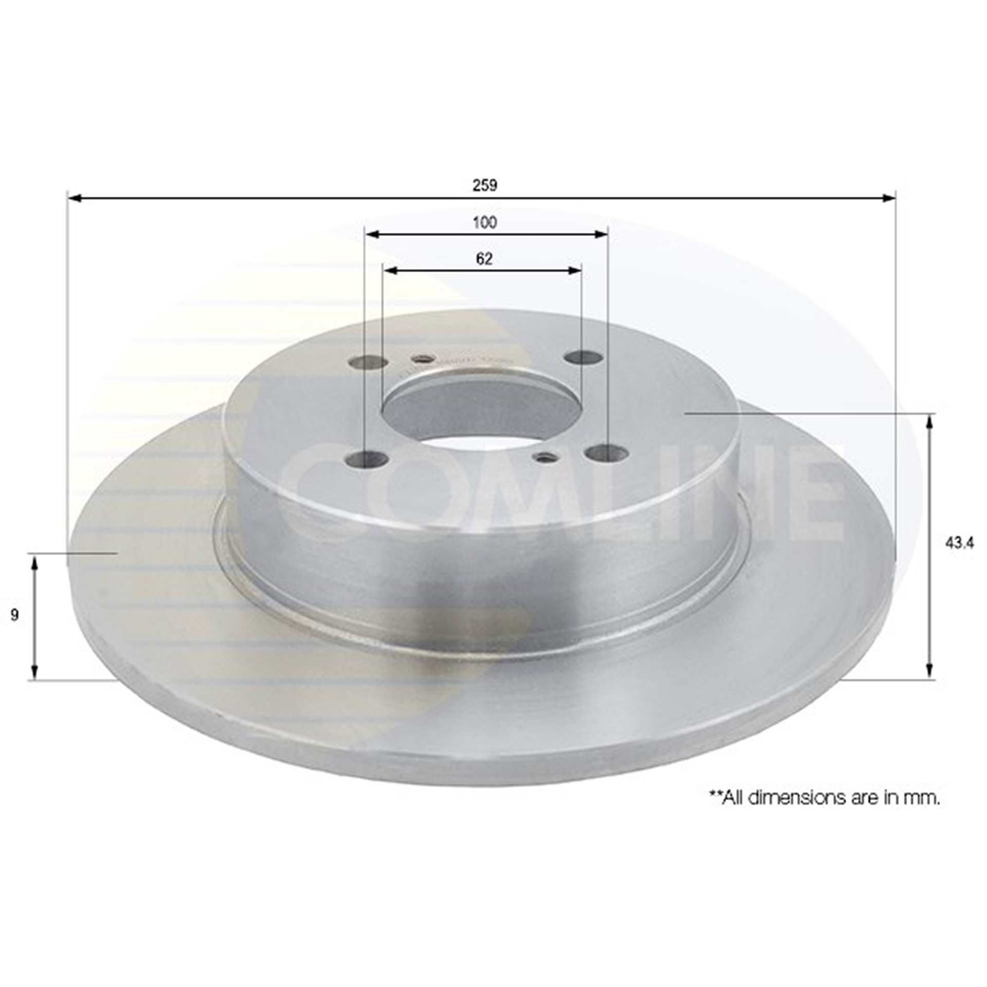 ADC0934 Comline - Диск гальмівний з покриттям1