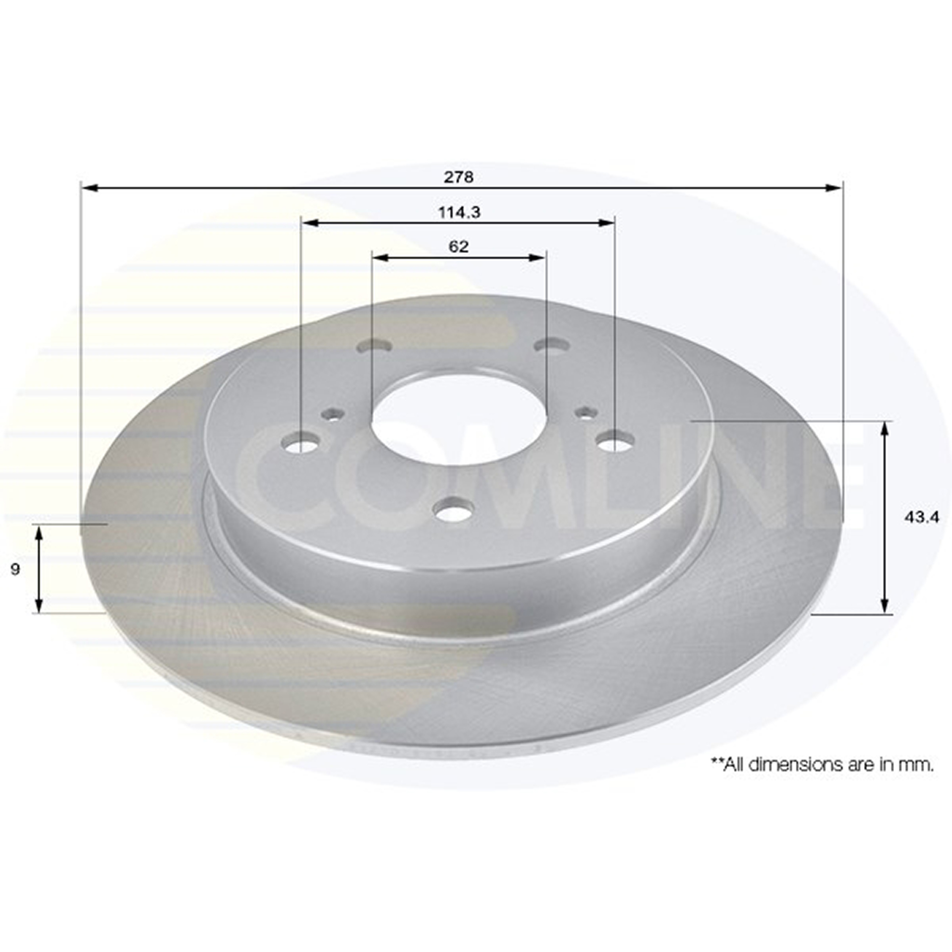 ADC0929 Comline - Диск гальмівний з покриттям1