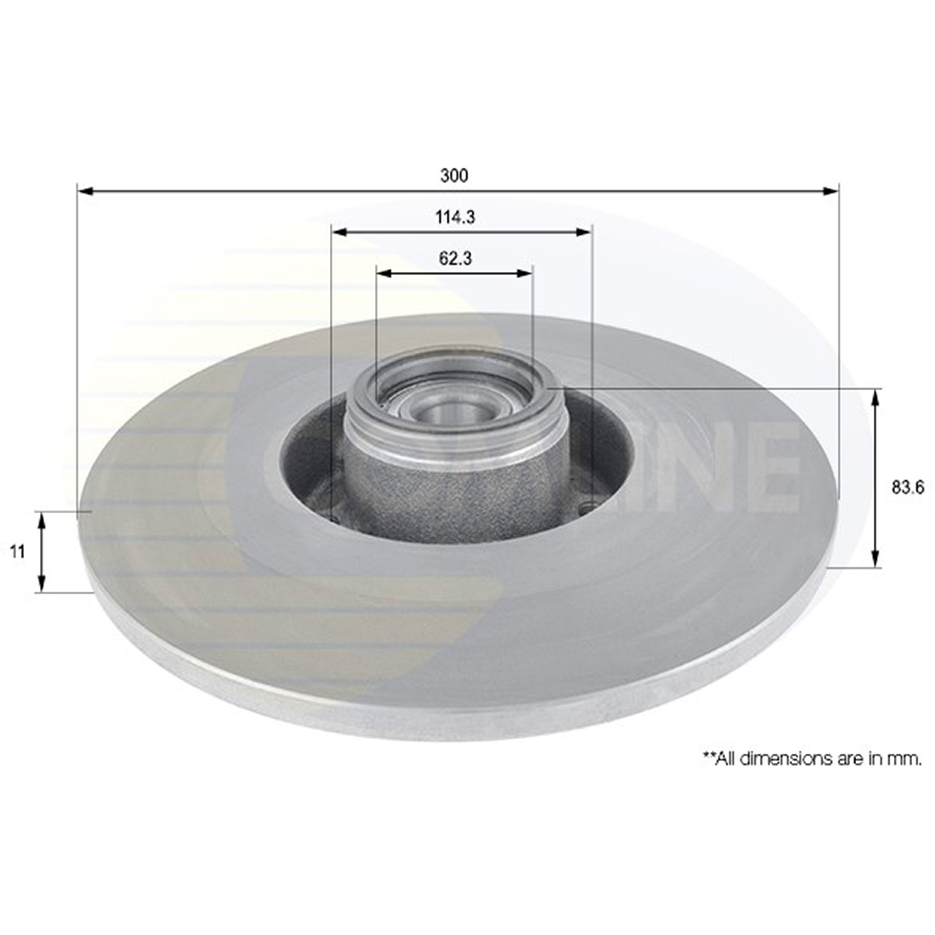 ADC3024 Comline - Диск гальмівний з покриттям1
