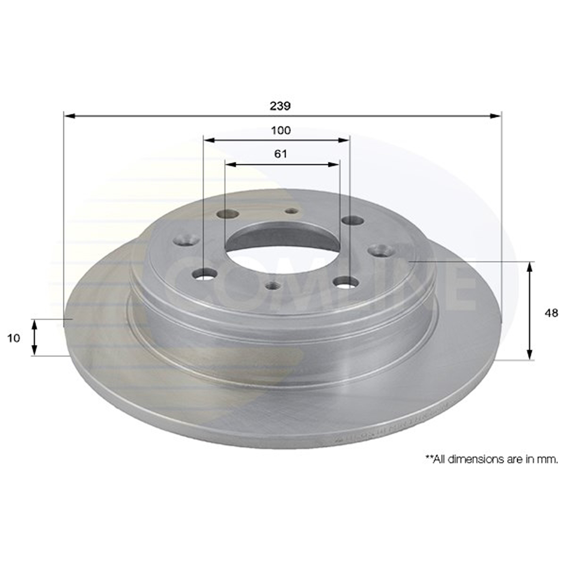 ADC0518 Comline - Диск гальмівний з покриттям1