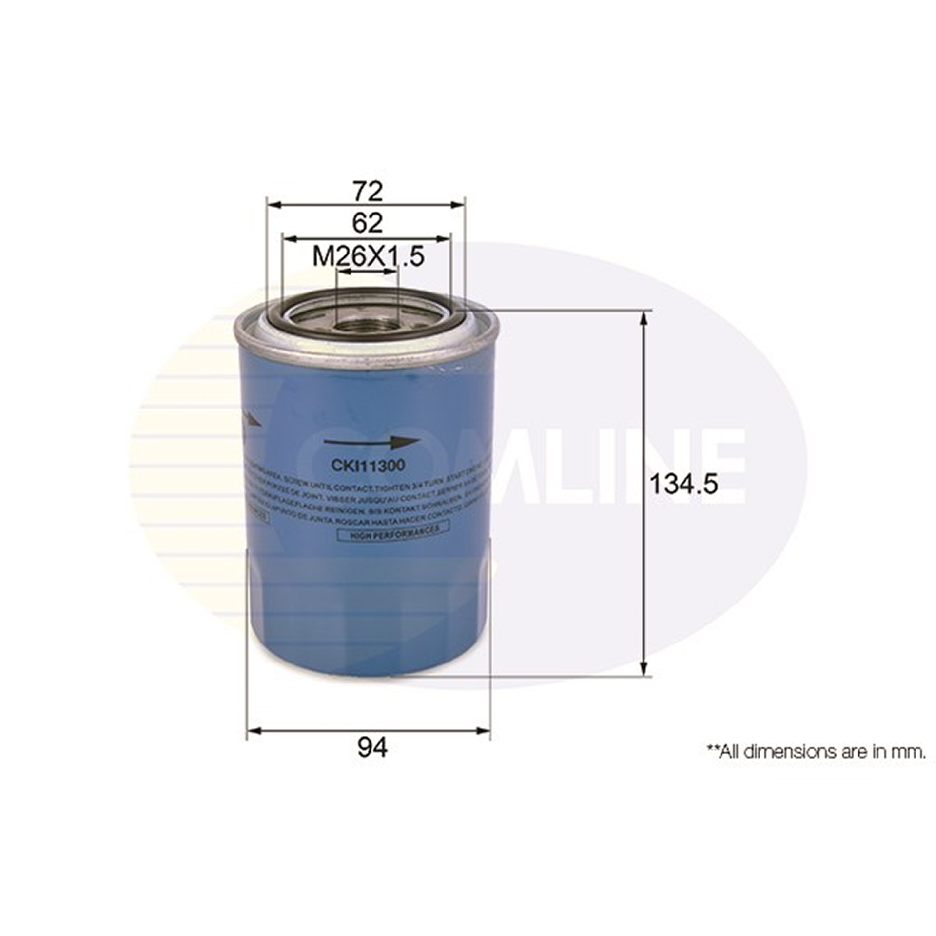 CKI11300 Comline - Фільтр оливи ( аналогWL7450/OC526 )1