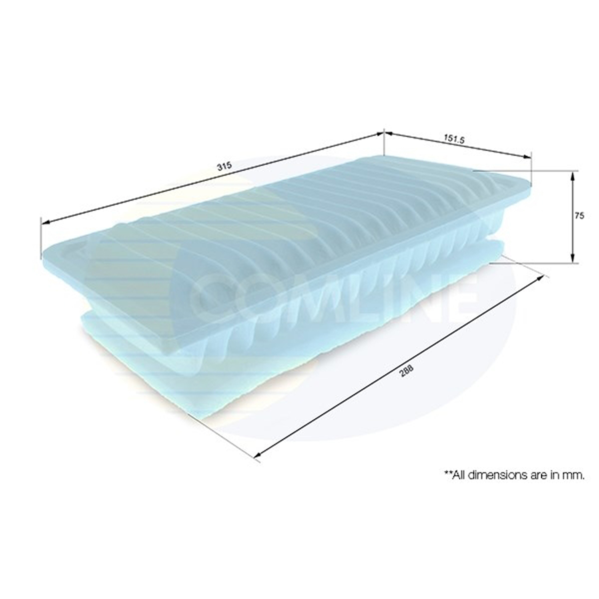 CTY12072 Comline - Фільтр повітря ( аналогWA9554/LX3187 )1
