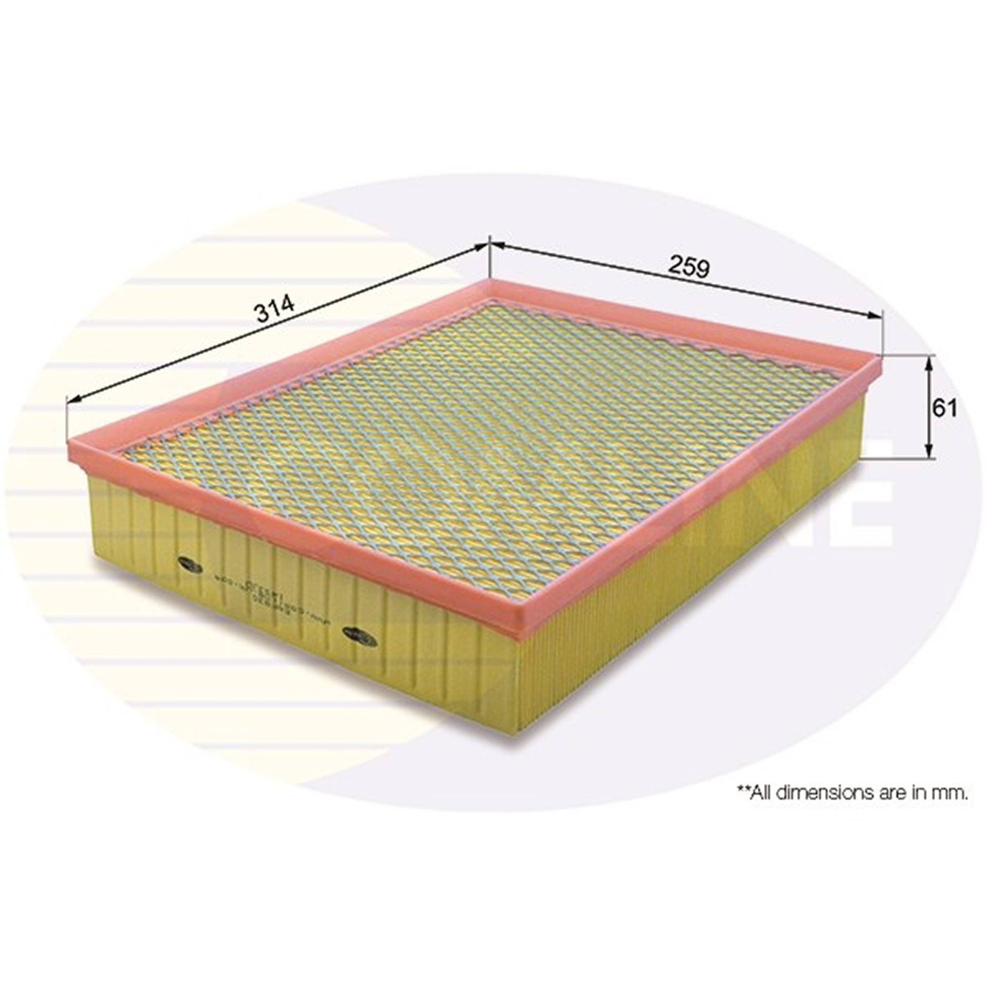 EAF830 Comline - Фільтр повітря ( аналогWA9721/LX3138 )1