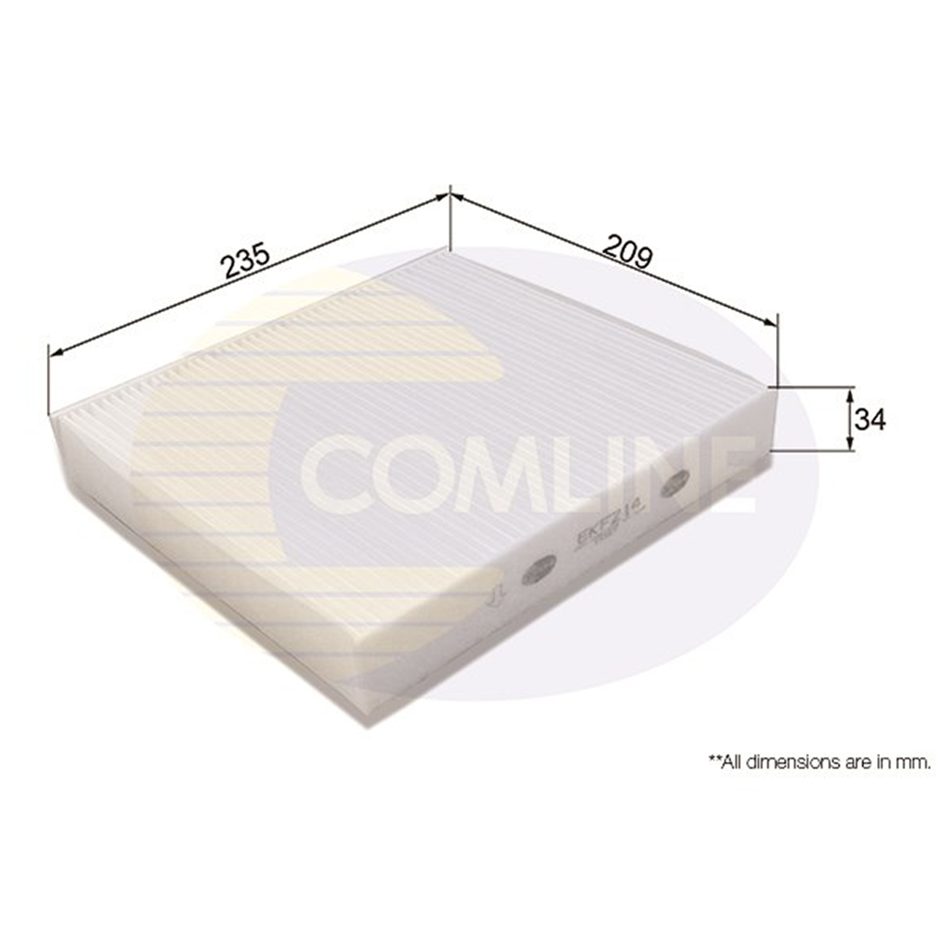 EKF214 Comline - Фільтр салону ( аналогWP9230/LAK293 )1