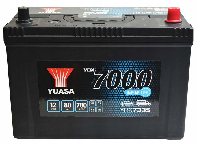 Yuasa 12V 80Ah EFB Start Stop Battery YBX7335 (0)1